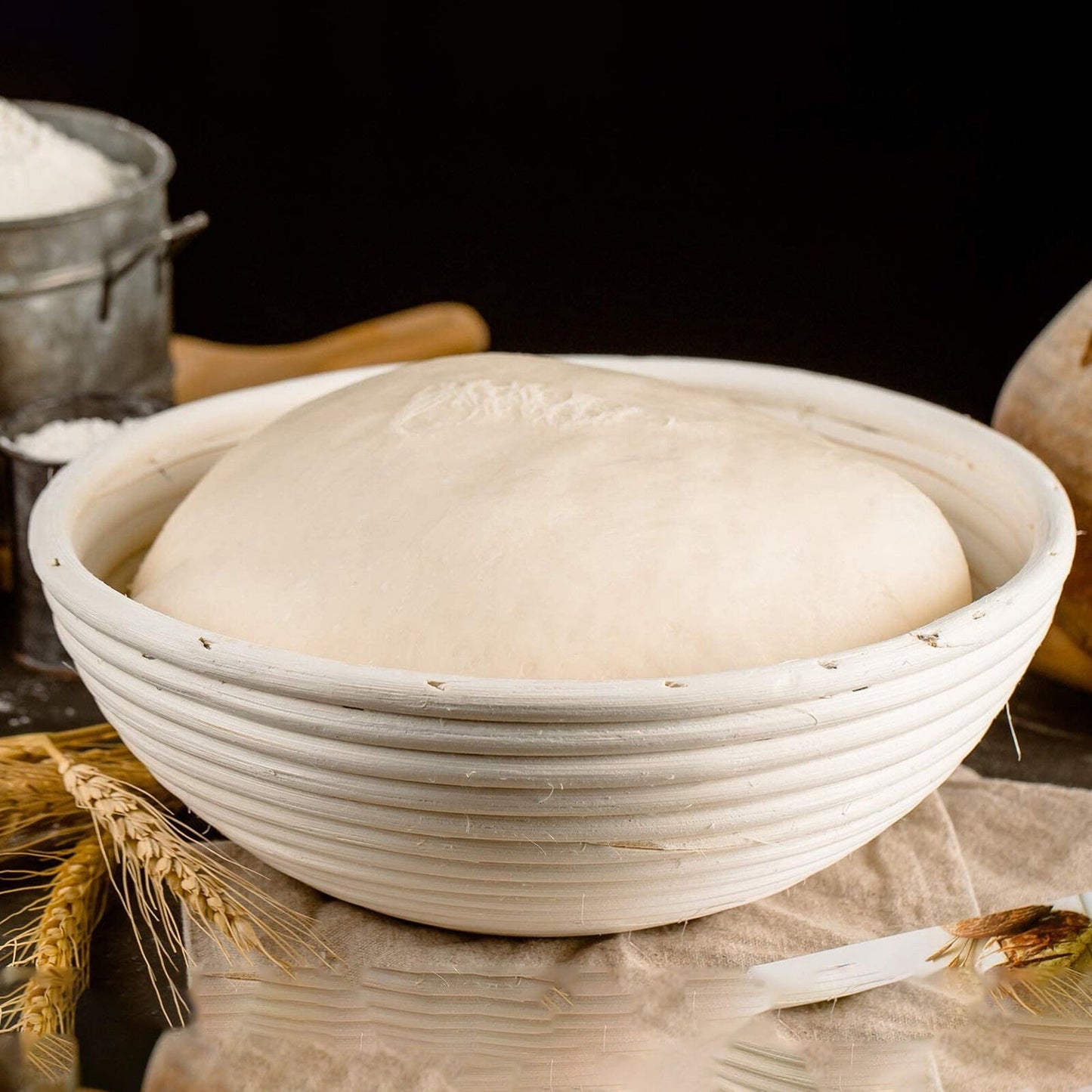 Round Bread Proofing Rattan Basket Sourdough Banneton Fermentation Tool
