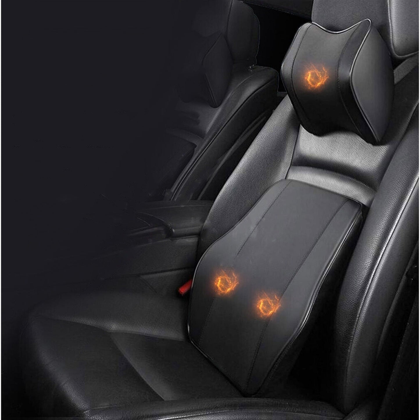 Memory Foam Lumbar Support for Car Seat Back and Neck Pillow