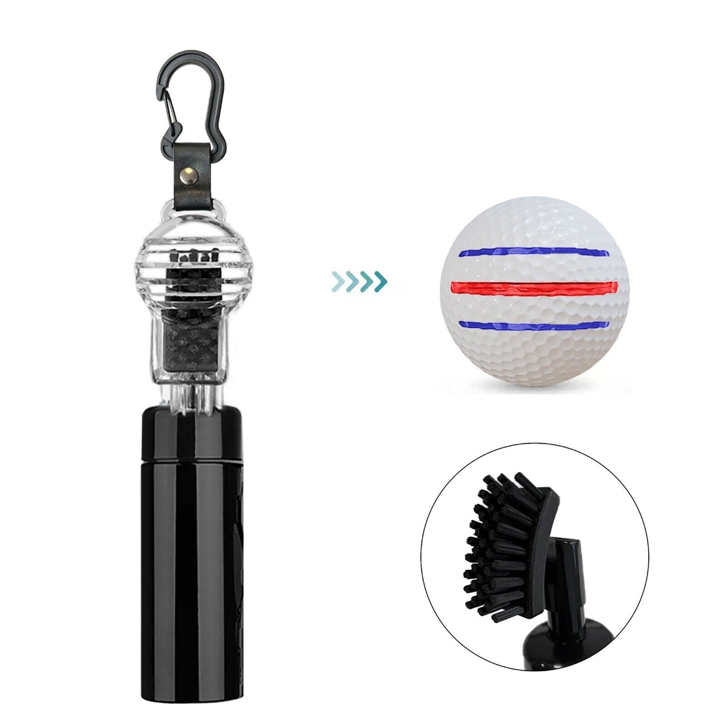 Golf Club Cleaner with Built-in Water Spray Brush and Groove Cleaner