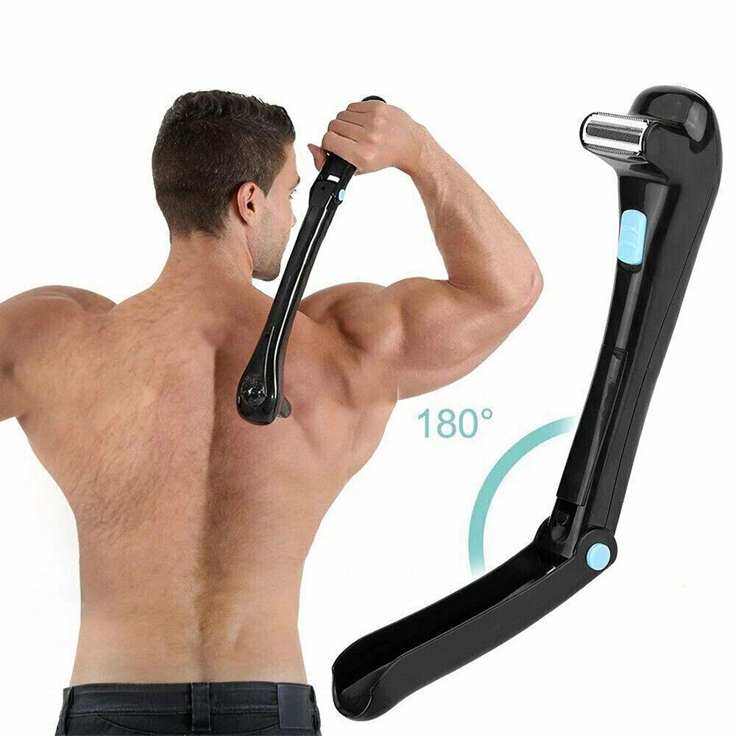 Professional Hair Back Shaver with Extendable Handle for Self Grooming