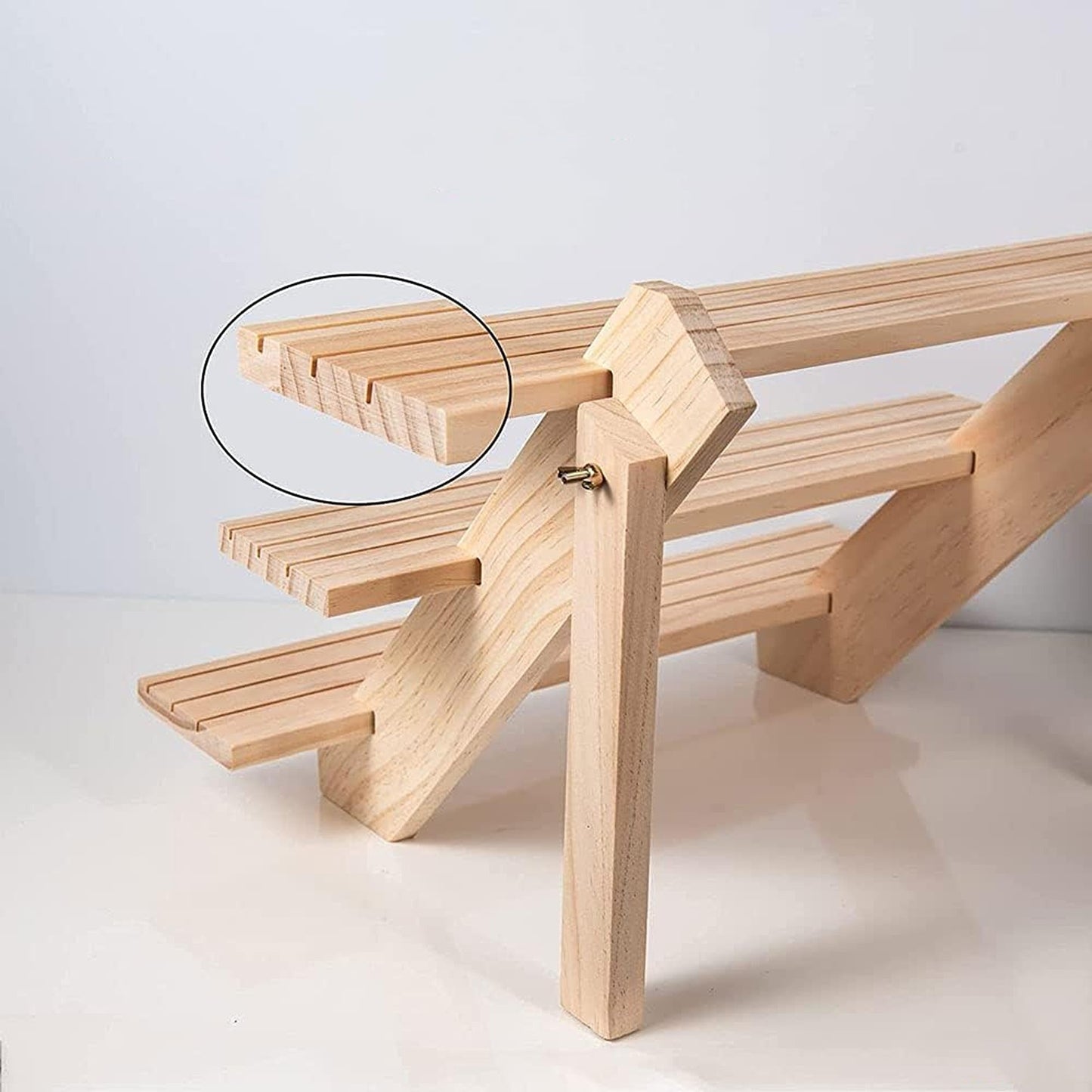 Jewelry Organizer Multi-Tier Wooden Earring and Watch Stand
