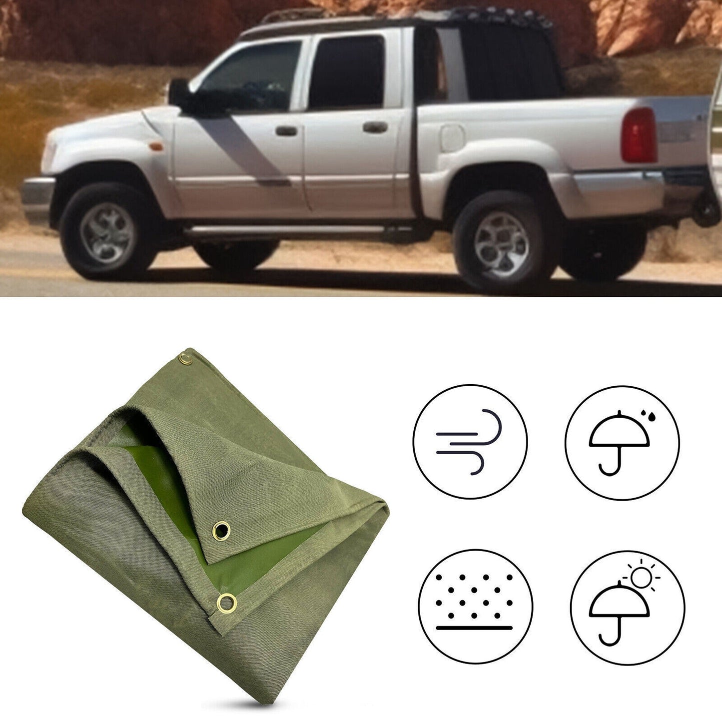 Canvas Tarpaulin Heavy Duty Waterproof Sunshade