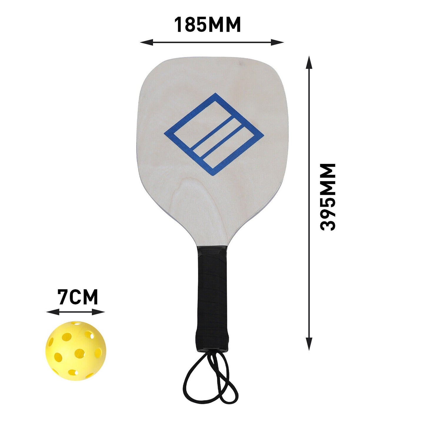 Outdoor Pickleball Paddle Set with Balls and Carrying Case