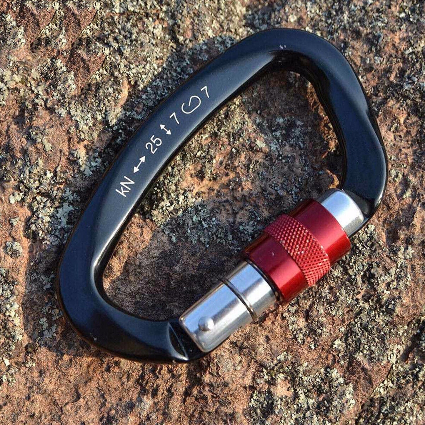 Rock Climbing 25KN Screw Locking Carabiner 5-Pack Karabiner Equipment