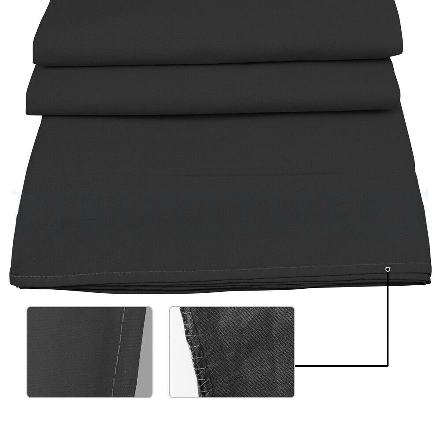 Studio Photo Black Muslin Backdrop with Support Stand Kit - 3.6M