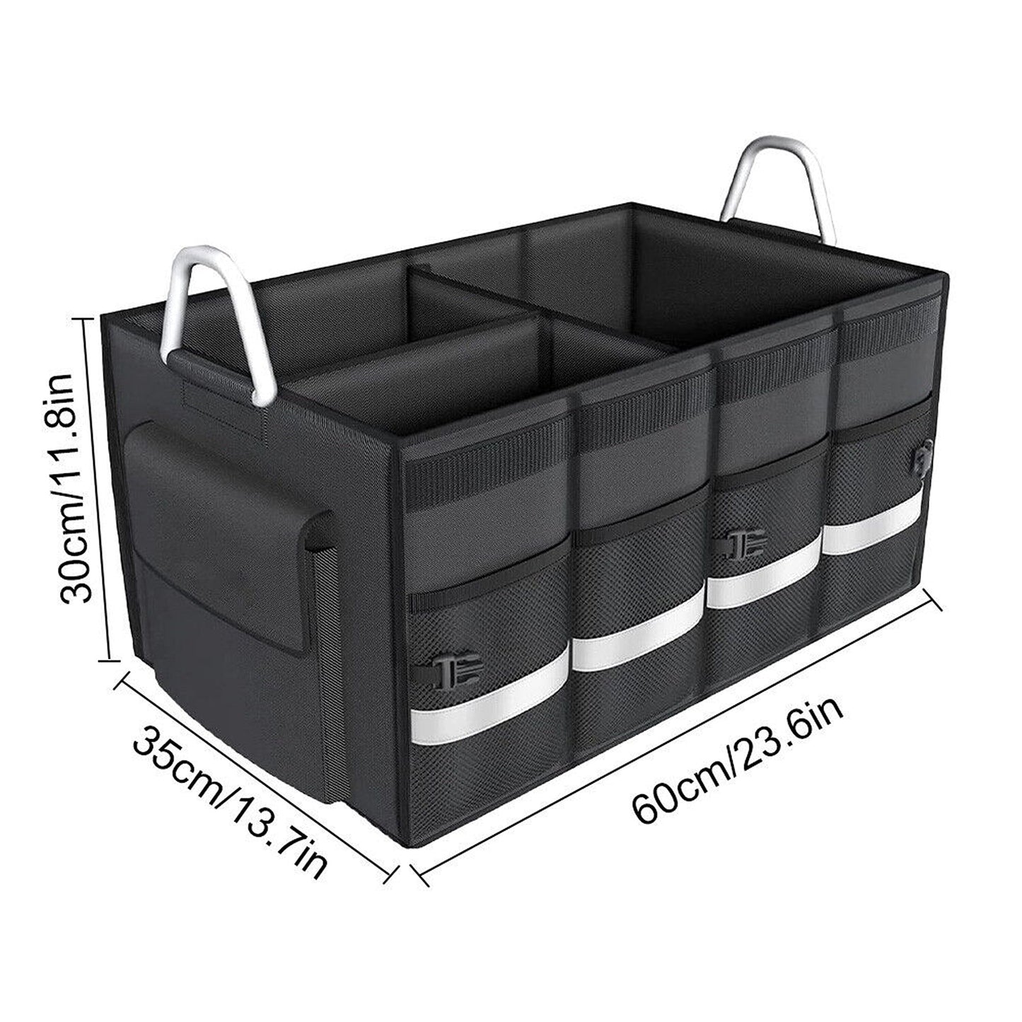 55L Large Trunk Bag Pocket Car Organiser Boot Partition