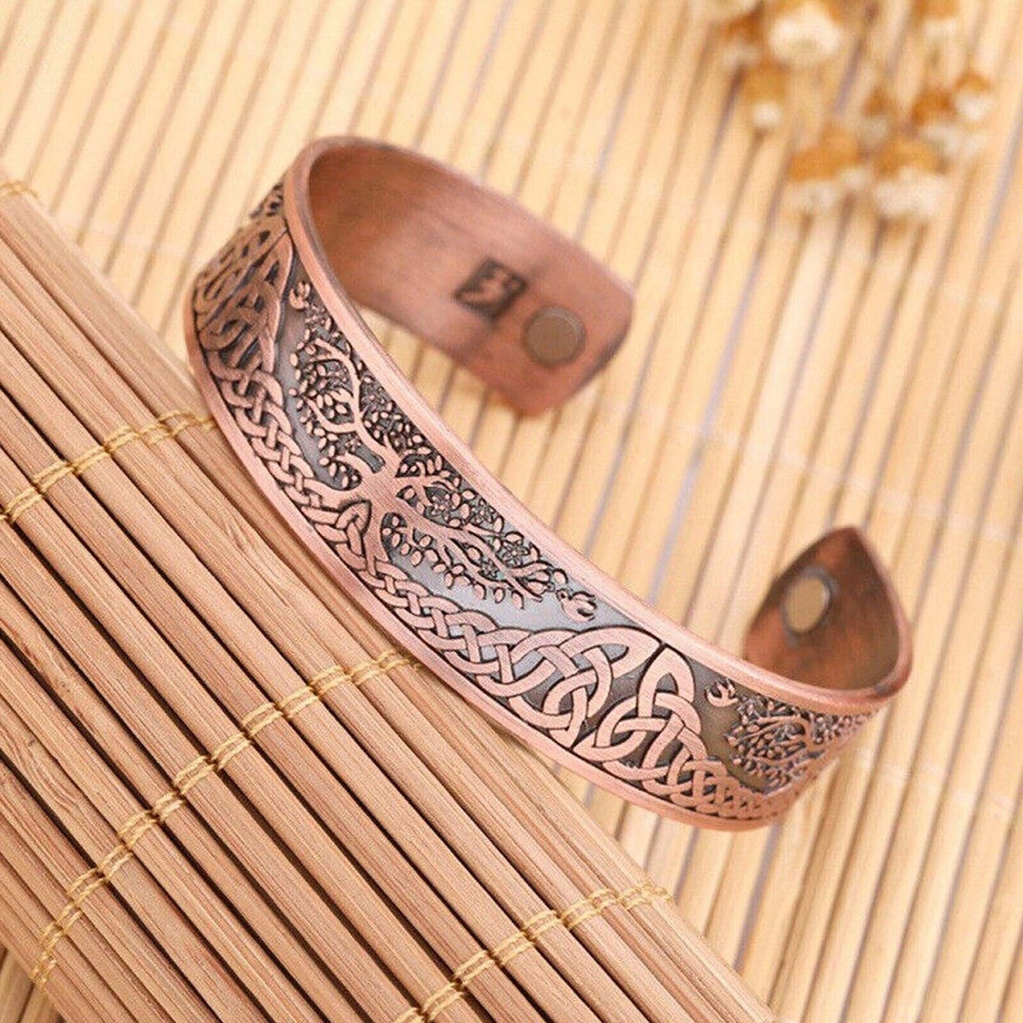 Magnetic Copper Bracelet for Arthritis Pain Relief Therapy Cuff
