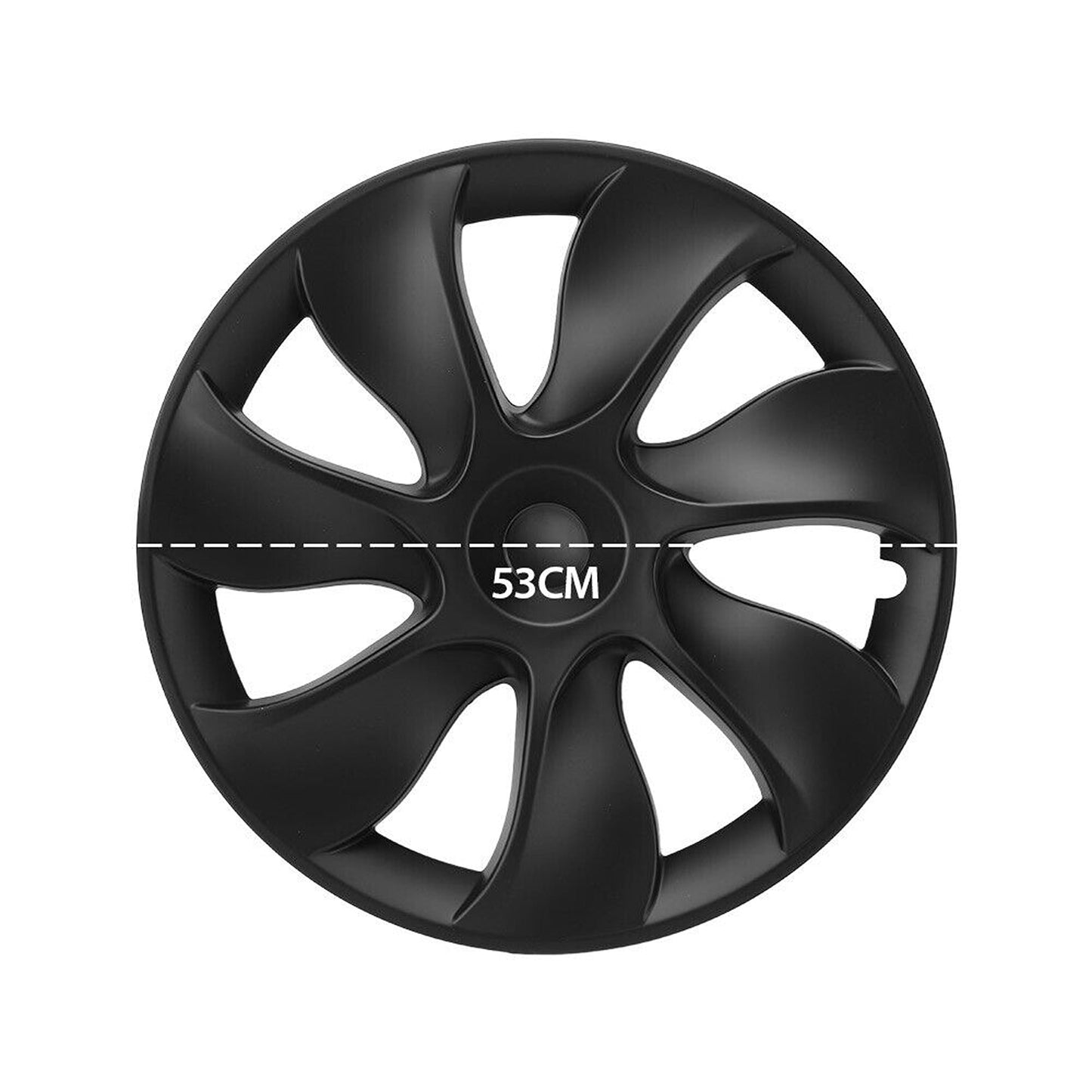 Matte Black Hub Caps for 2021-2023 Tesla Model Y 19inch 4pcs