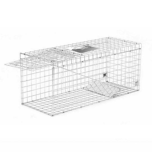 Folding Humane Live Catch Animal Trap Cage for Possum Fox Rat Rabbit Bird