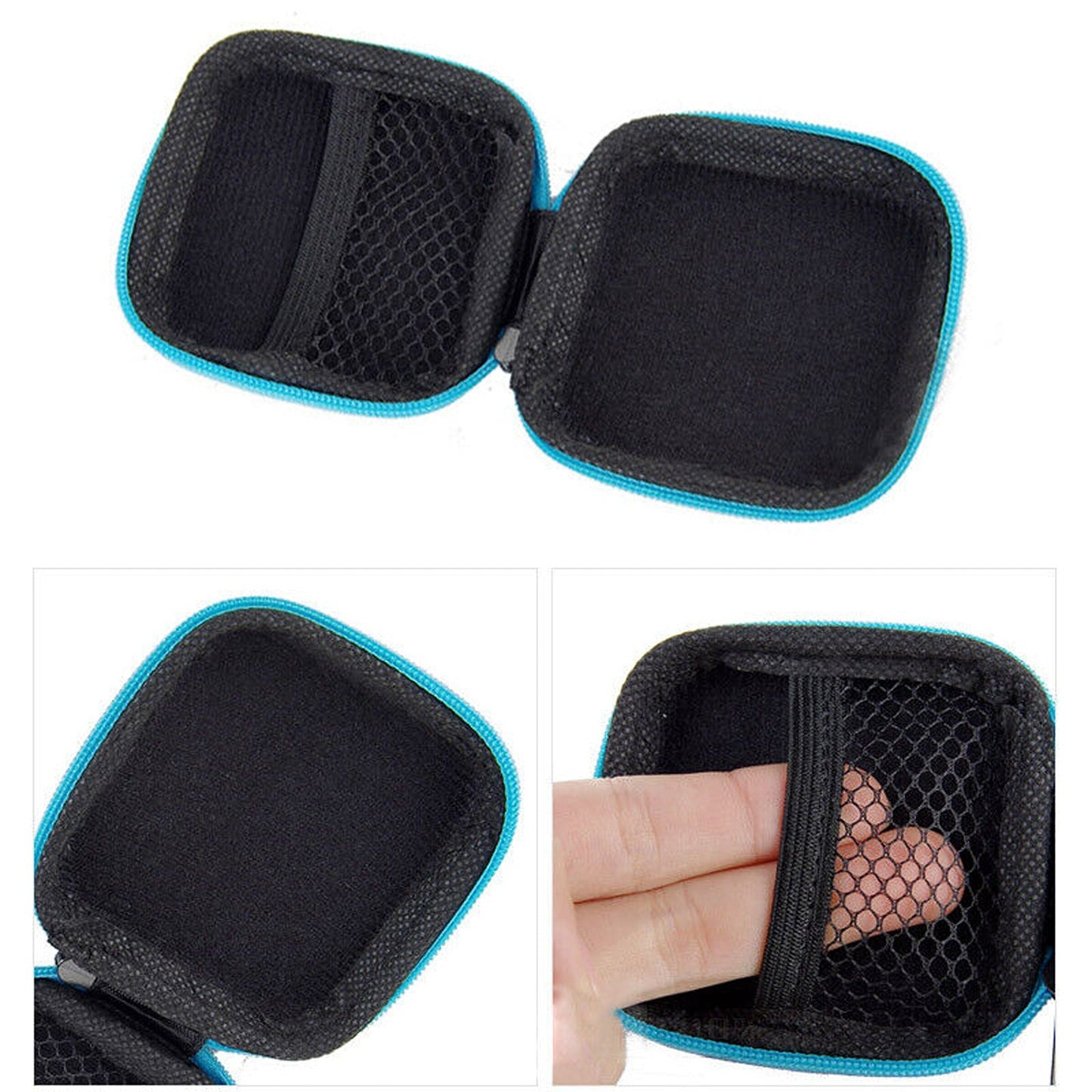Mini Hard Case Storage Pouch for Earphones Headphones and Cables