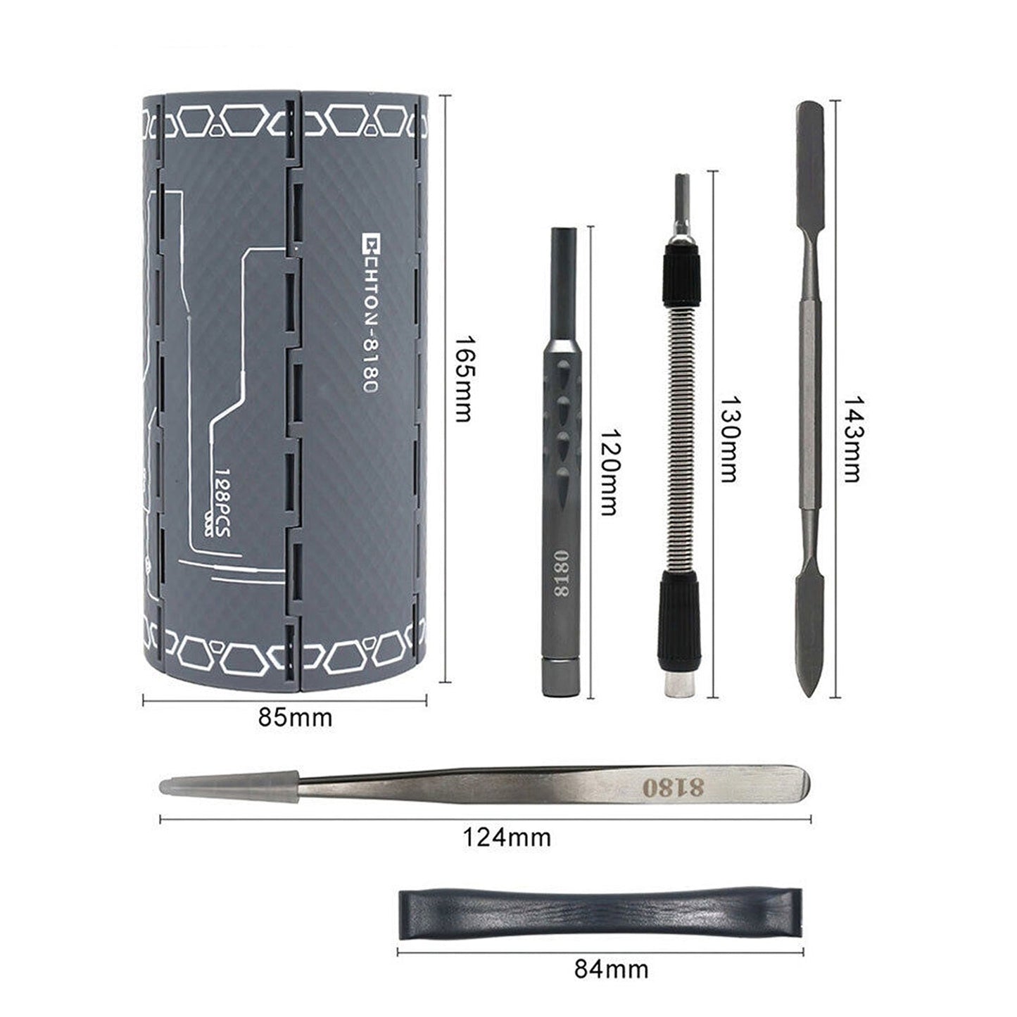 128 Pieces Electronics Repair Magnetic Screwdriver Set