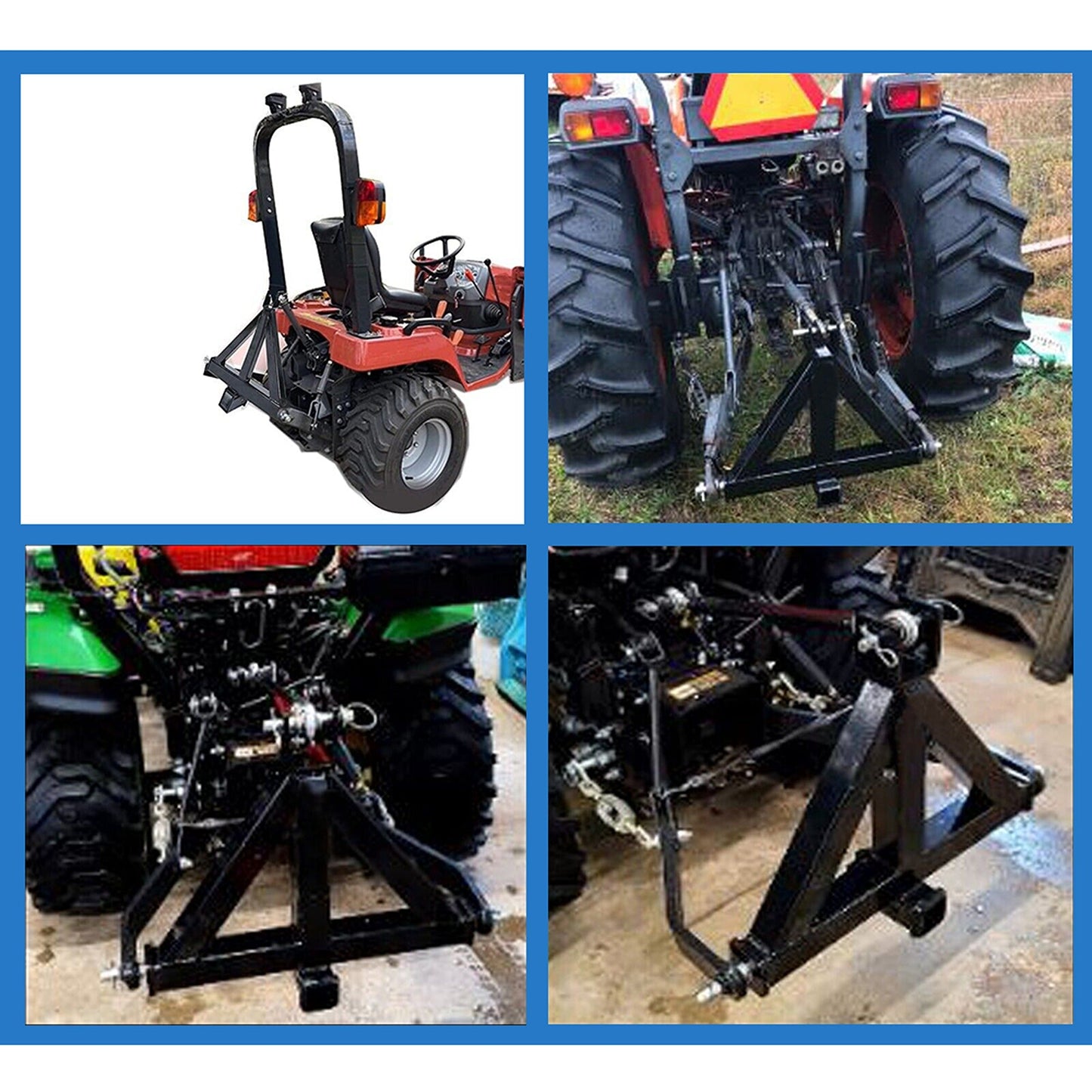 3 Point Hitch Trailer Tow Hook Heavy-Duty Receiver for Tractors