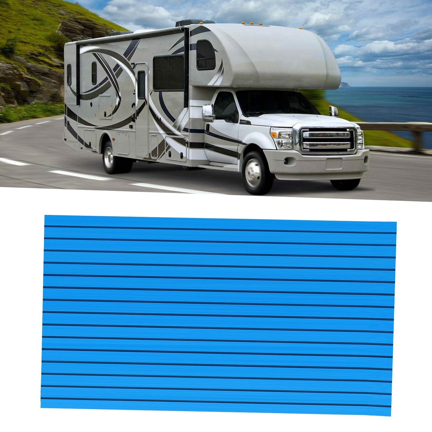 Blue Teak-Like EVA Foam Marine Decking Mat for Boats 90x240cm