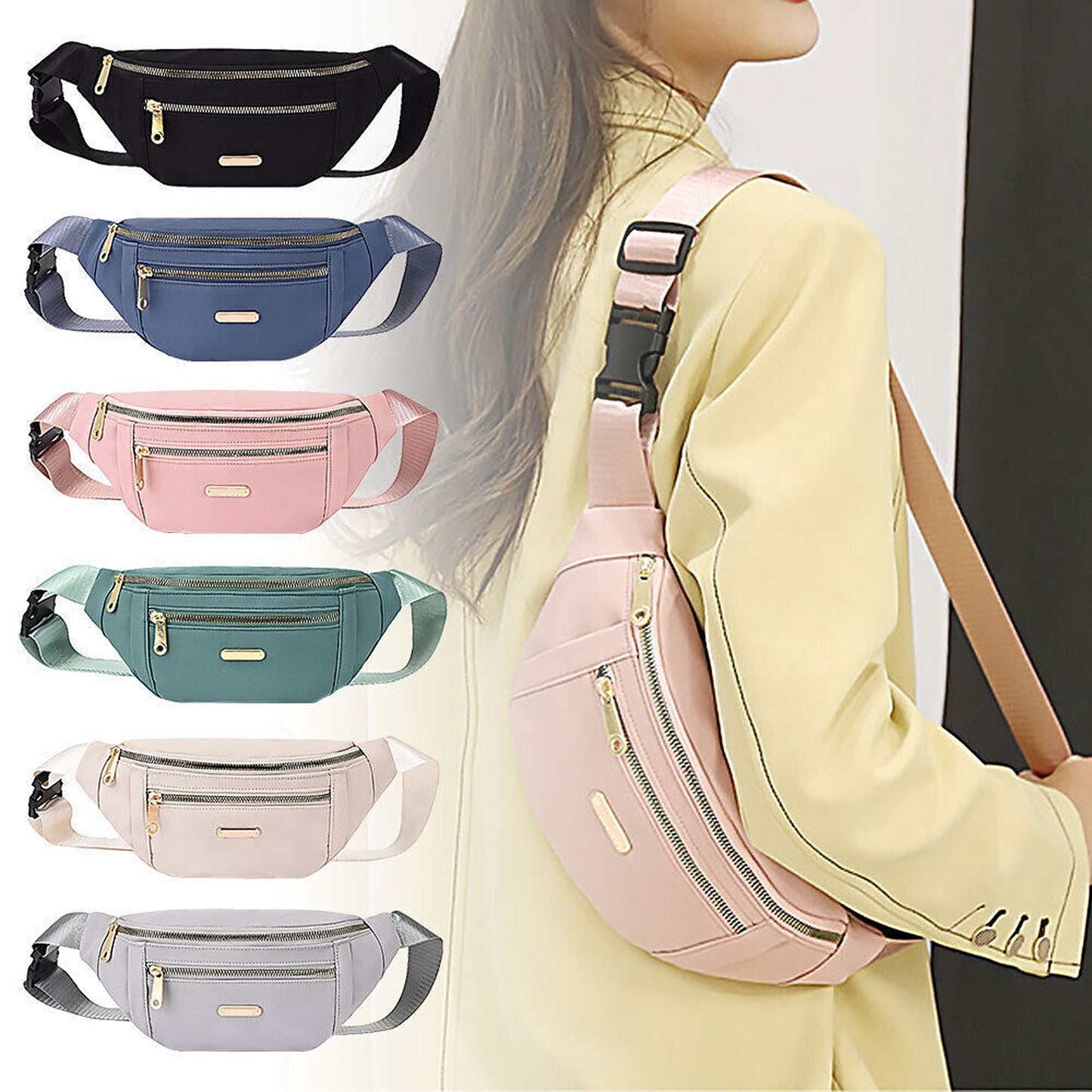 Holiday Travel Money Belt Pouch Unisex Waist Bum Bag Fanny Pack