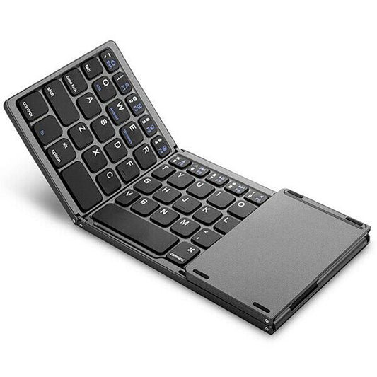 Slim Bluetooth Keyboard with Integrated Touchpad for Tablets and Smartphones