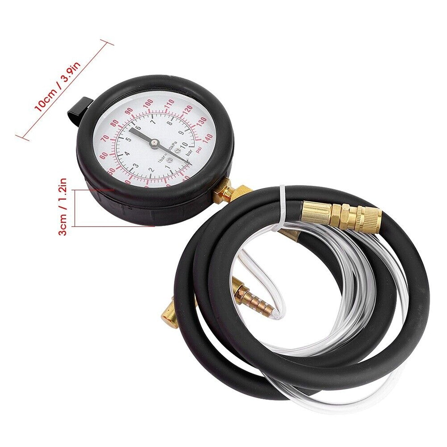 Car Fuel System Pressure Tester with Gauge Kit