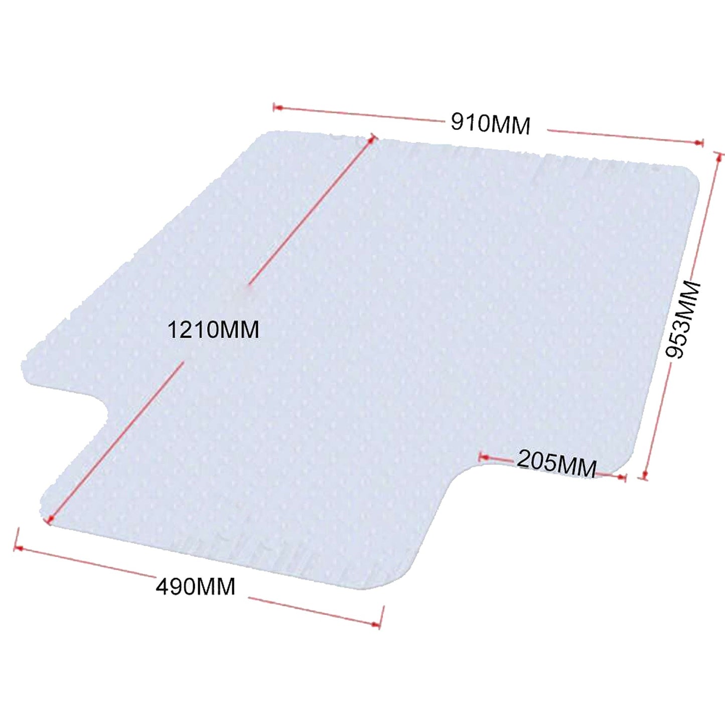 PVC Plastic Clear Floor Mat for Office Chair Non Slip Desk Carpet Protector
