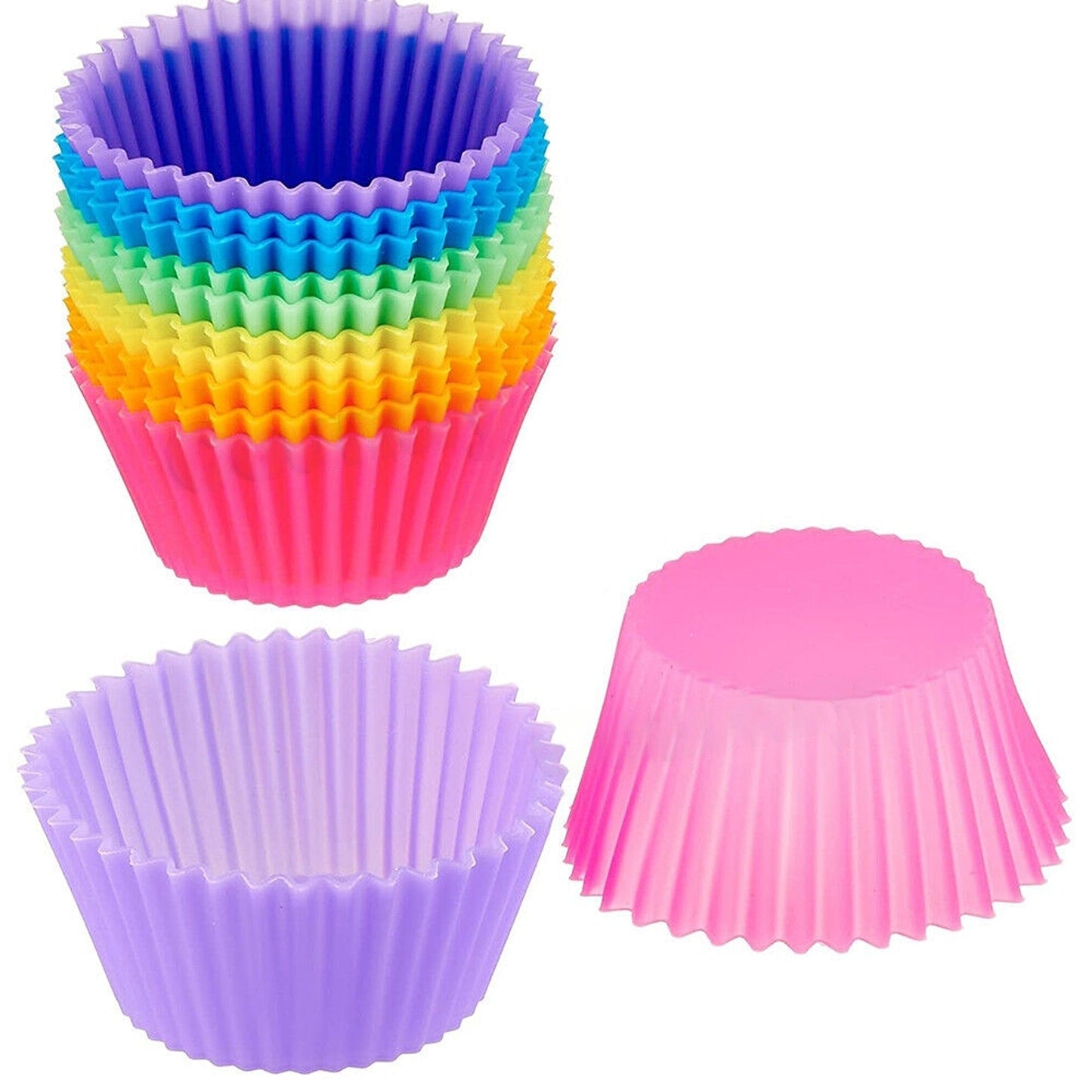 20pcs Cupcake Silicone Baking Cases Round Muffin Molds DIY