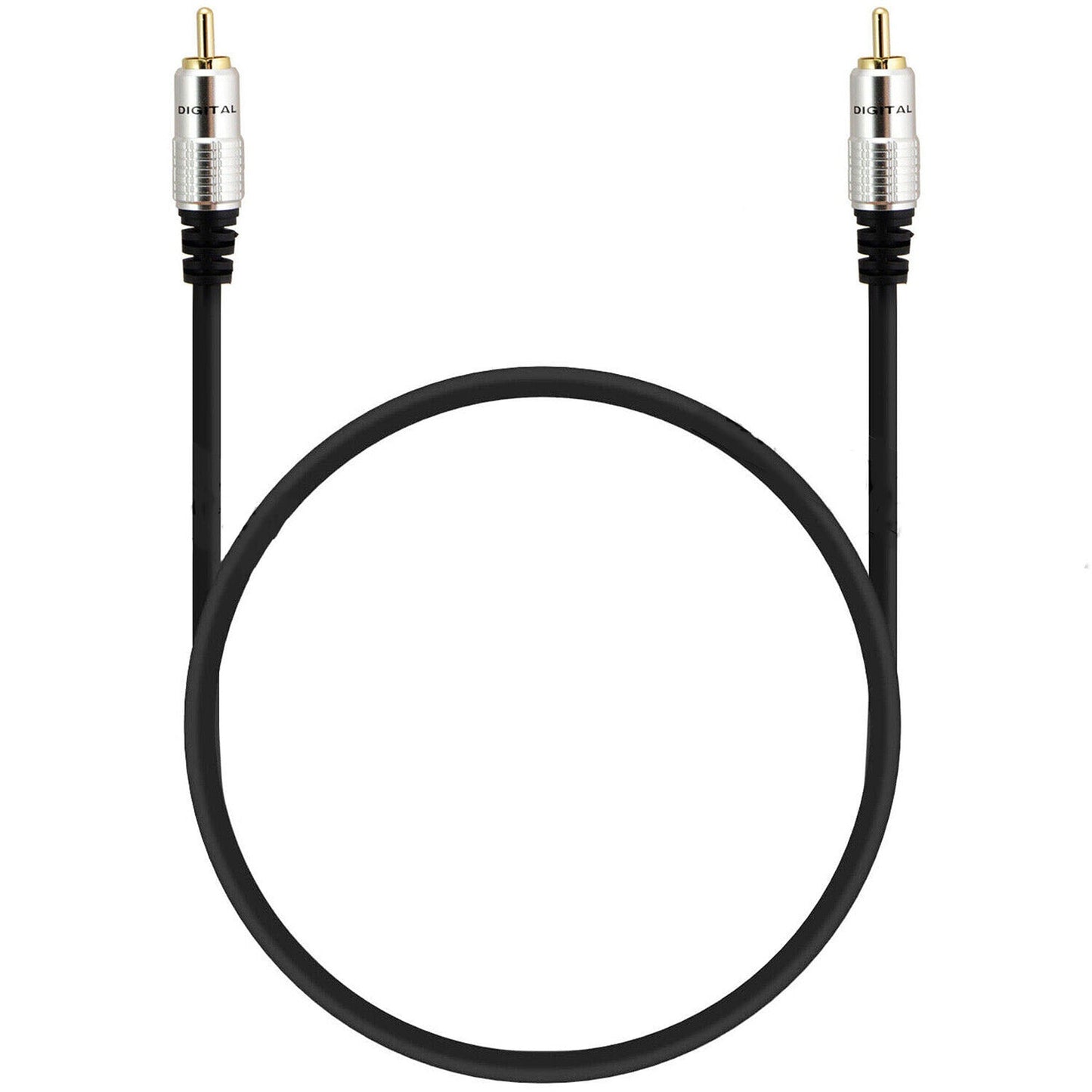 Gold Plated Single RCA Audio Cable for Subwoofer and Digital Coaxial Use