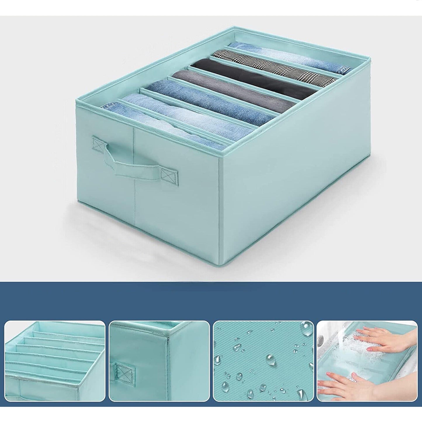 Blue Wardrobe Boxes for Clothes and Jeans Drawer Organizer