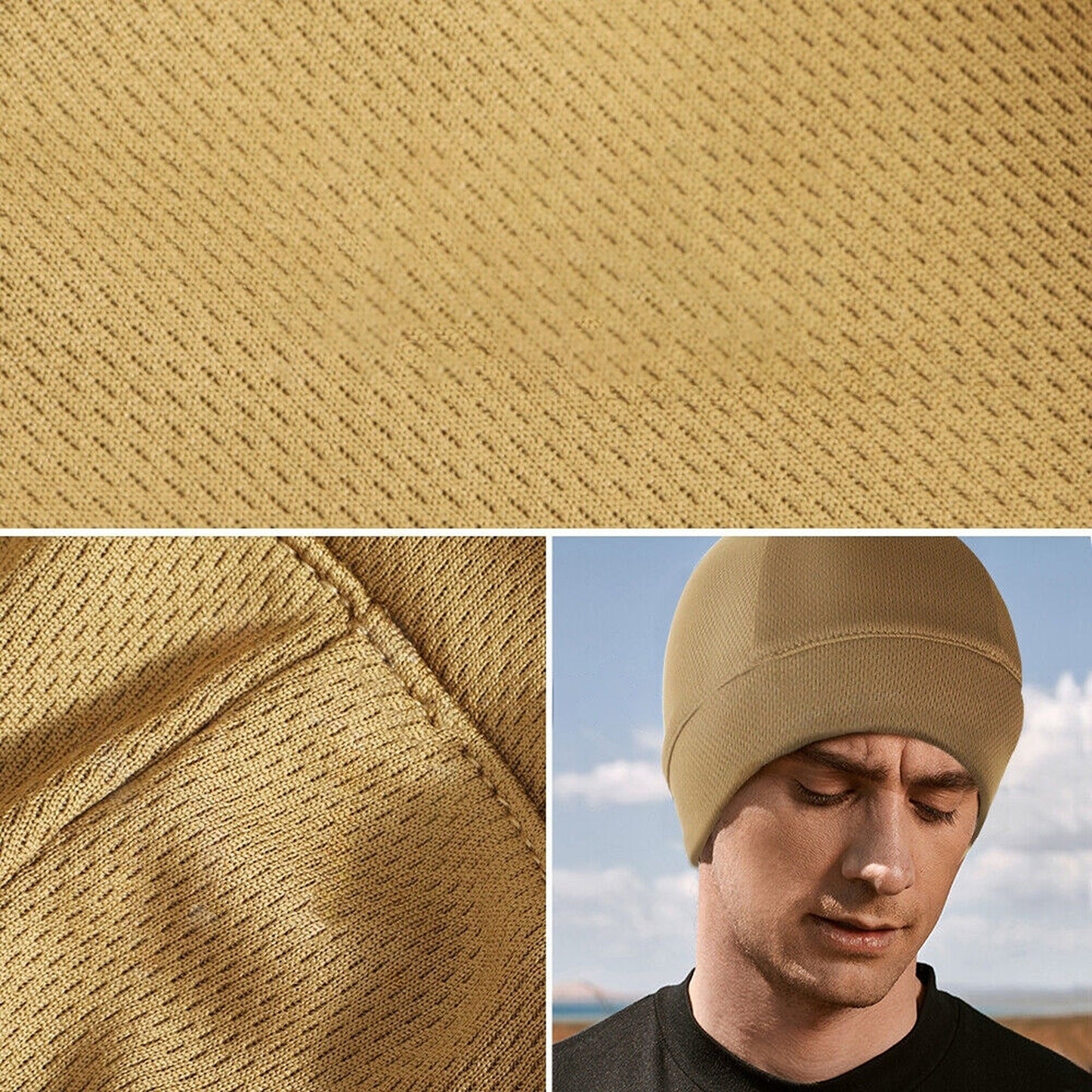 Breathable Skull Cap Sports Helmet Liner for Running and Cycling Moisture-Wicking Beanies