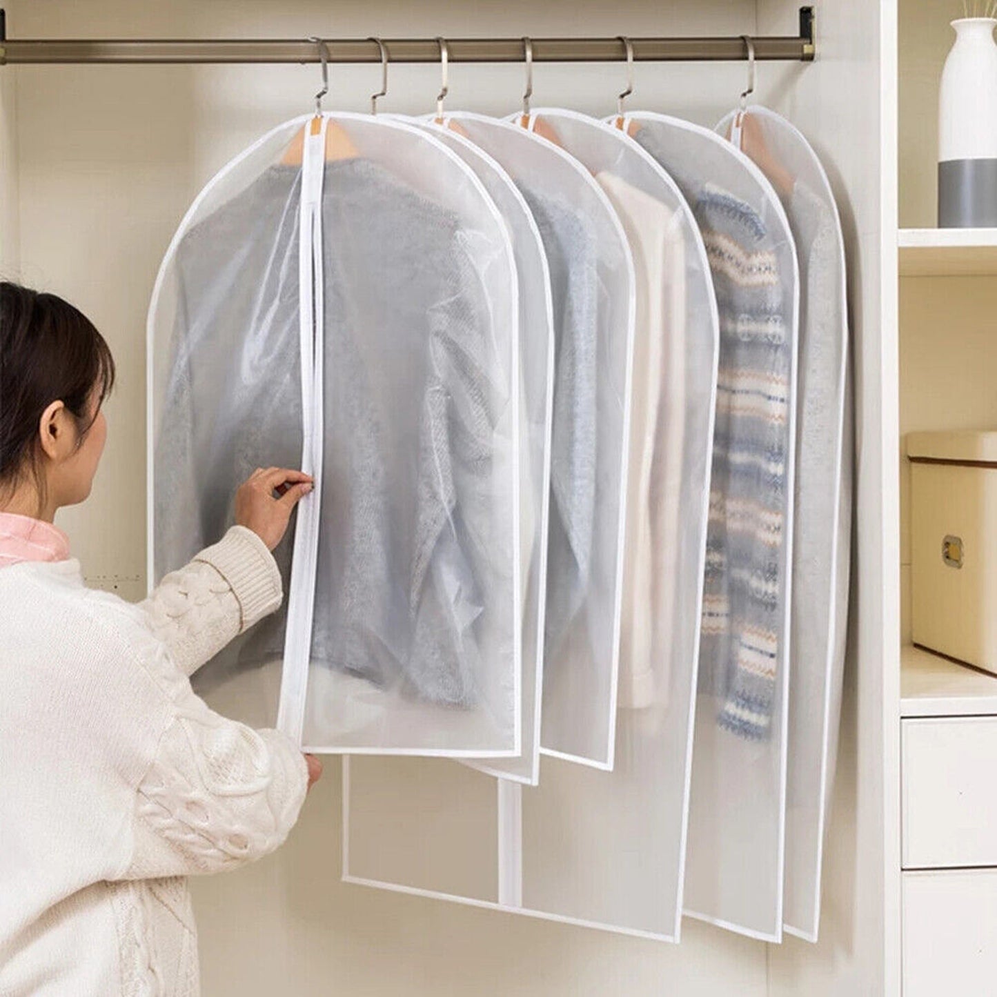 12-Pack Garment Storage Bags for Dress and Suit Protection