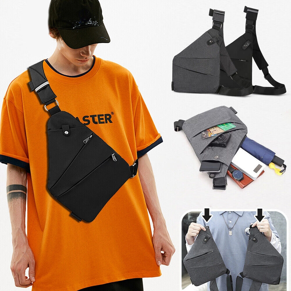 Portable Waterproof Shoulder Bag with Anti-Theft Pocket Personal Travel Chest Bag
