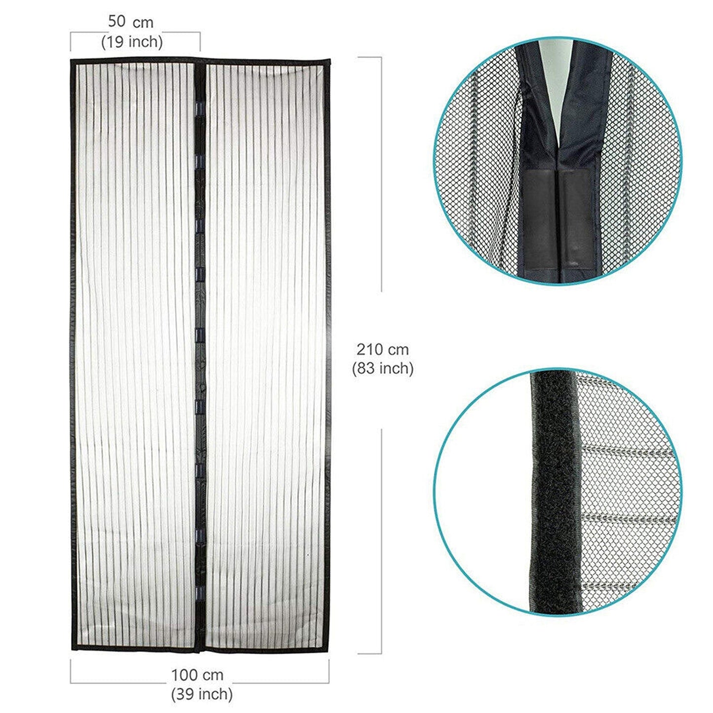 Hands-Free Magnetic Mesh Fly Screen Mosquito Bug Door Curtain