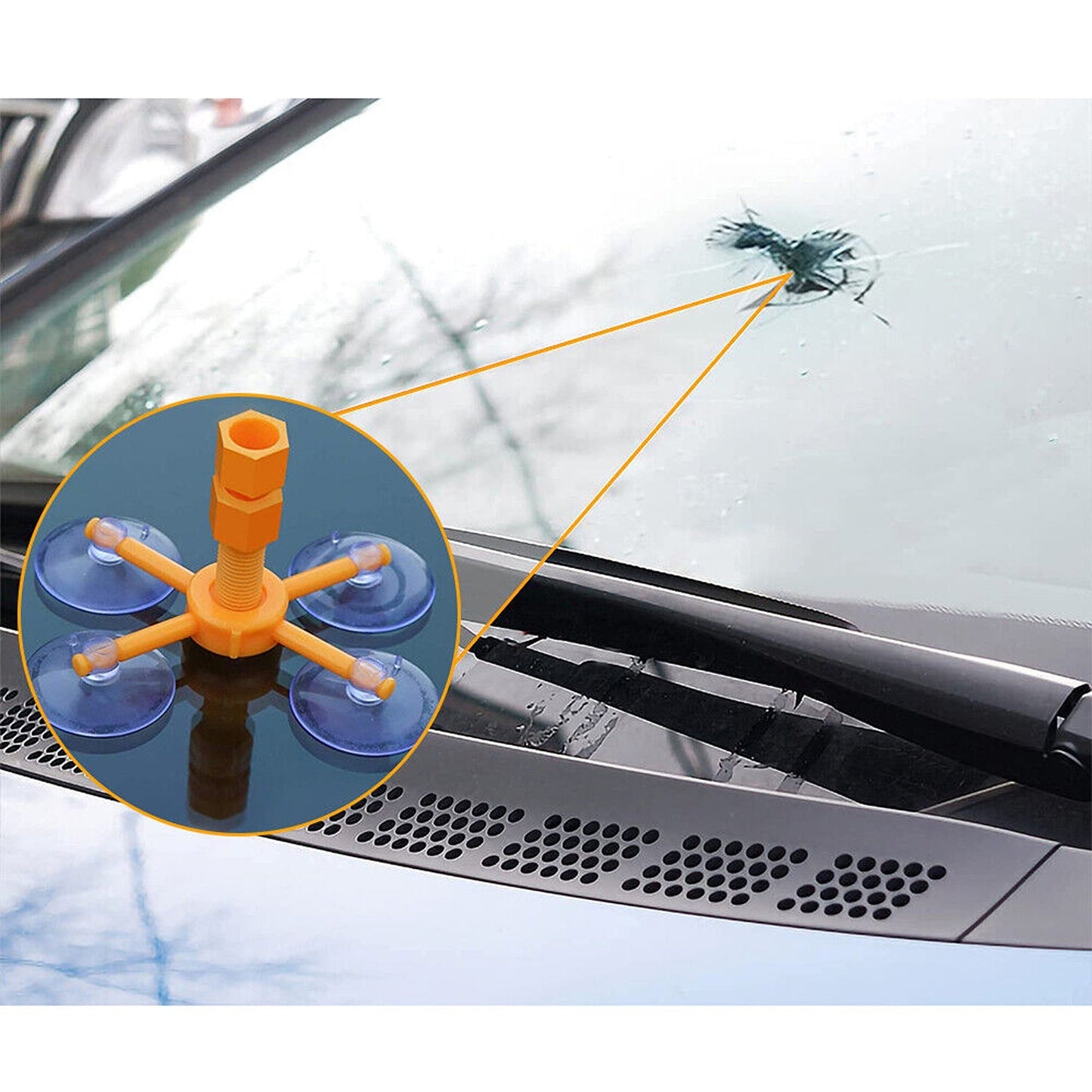 Windscreen Repair Kit for Car Glass Recovery with Resin Fix Tools