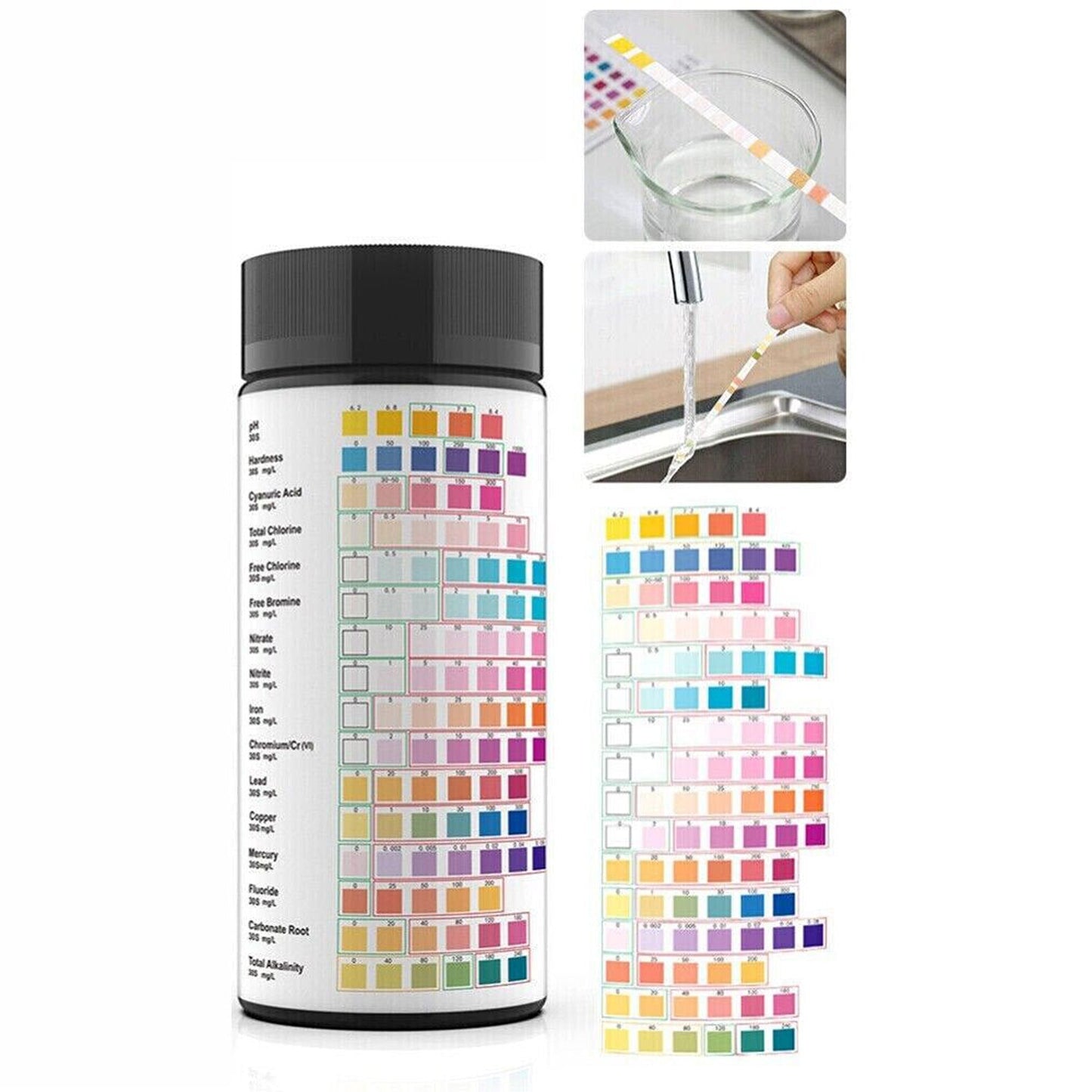 Home Water Quality Test Strips 16-in-1 Drinking Water Testing Kit