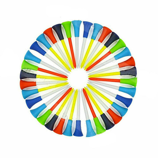 110pcs Multi-Colour 83mm Golf Tees with Rubber Cushion Top