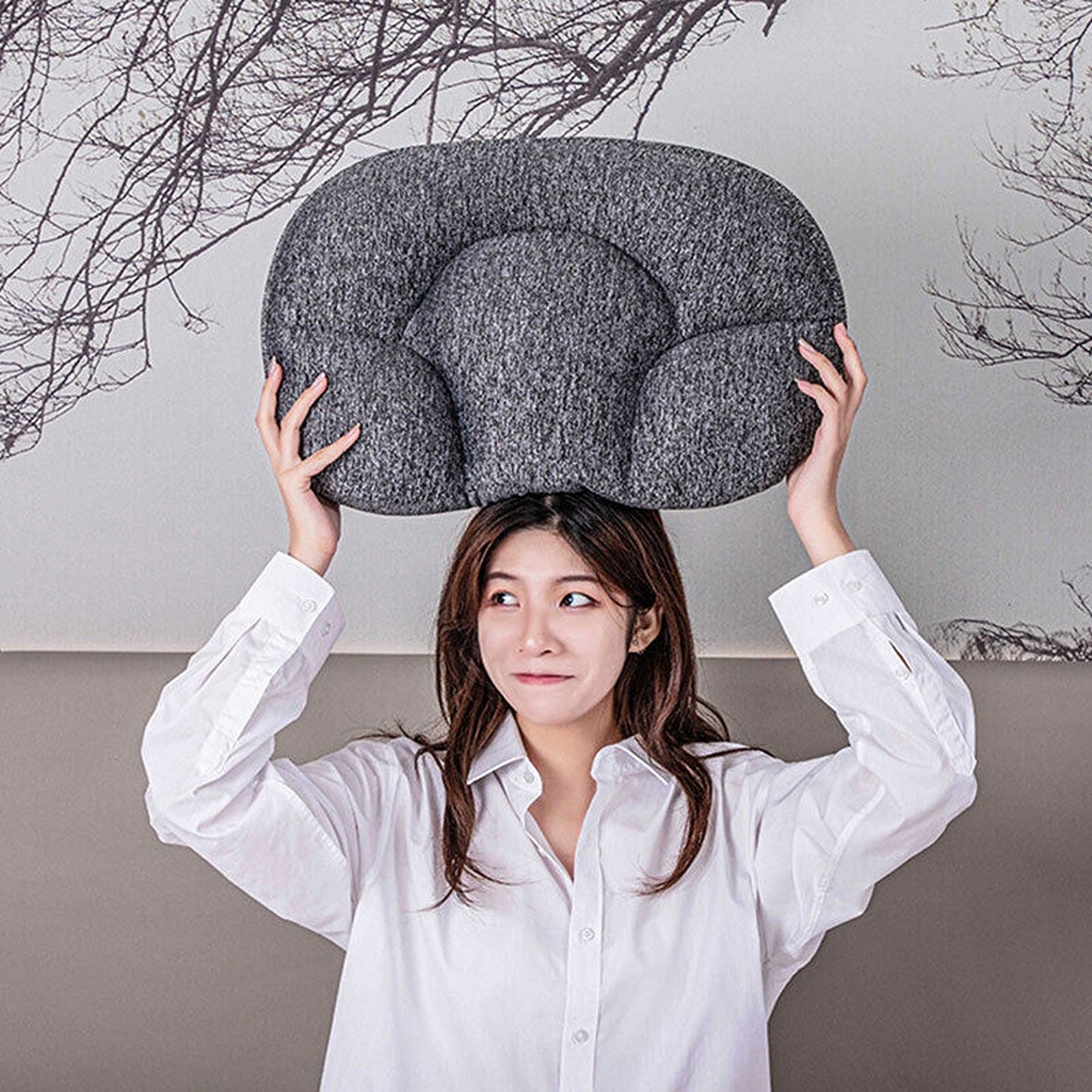 3D Memory Foam Egg Cloud Assist Pillow for Breathable Sleep