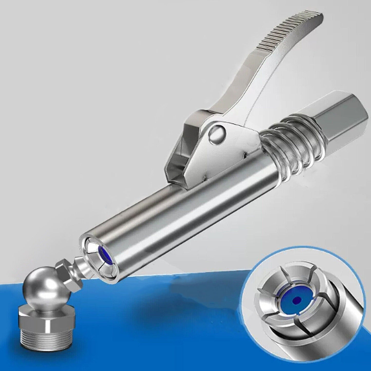 Heavy-Duty Grease Gun Coupler with Quick Release for Easy Lubrication