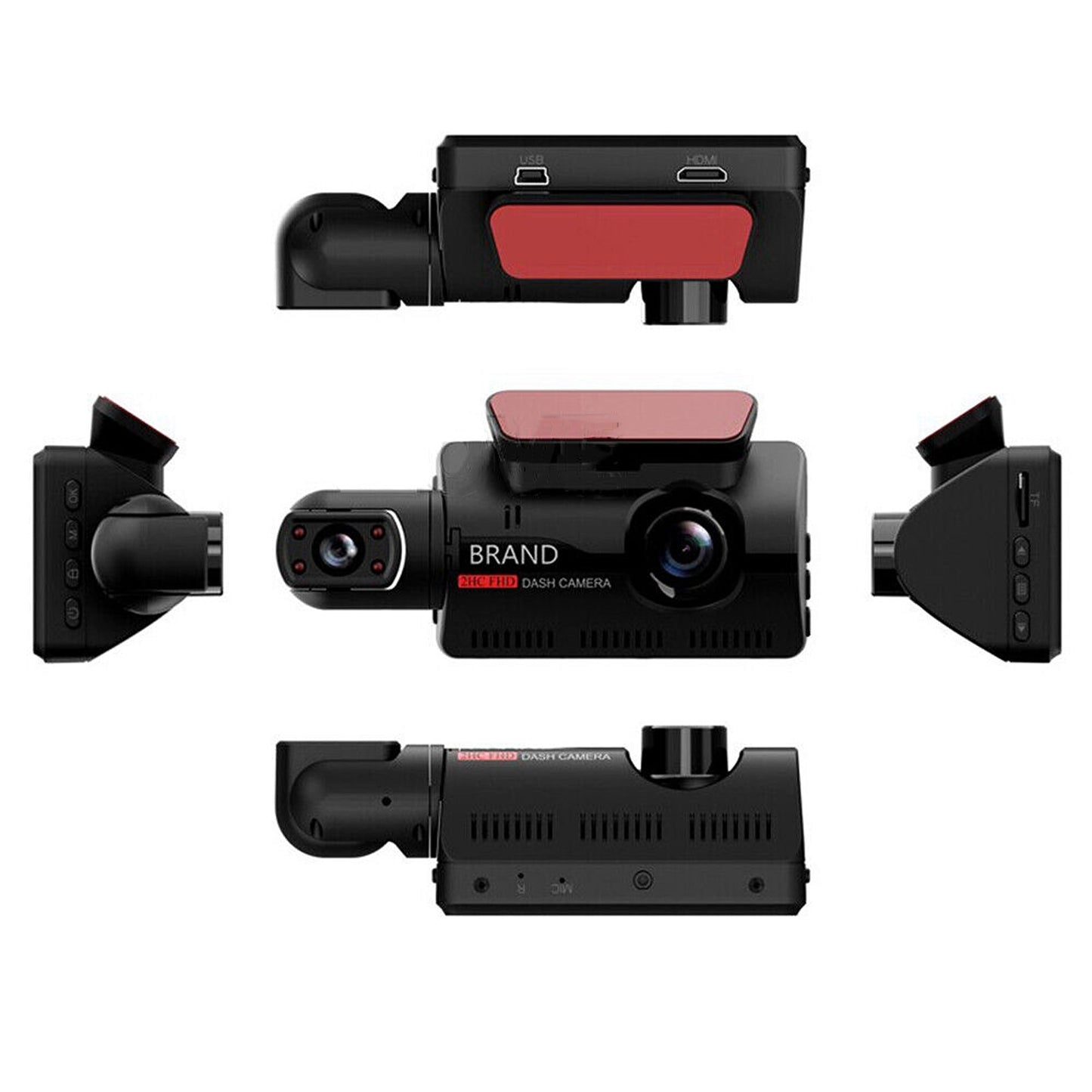 1080P Dash Cam Dual Lens Video Recorder Front Camera