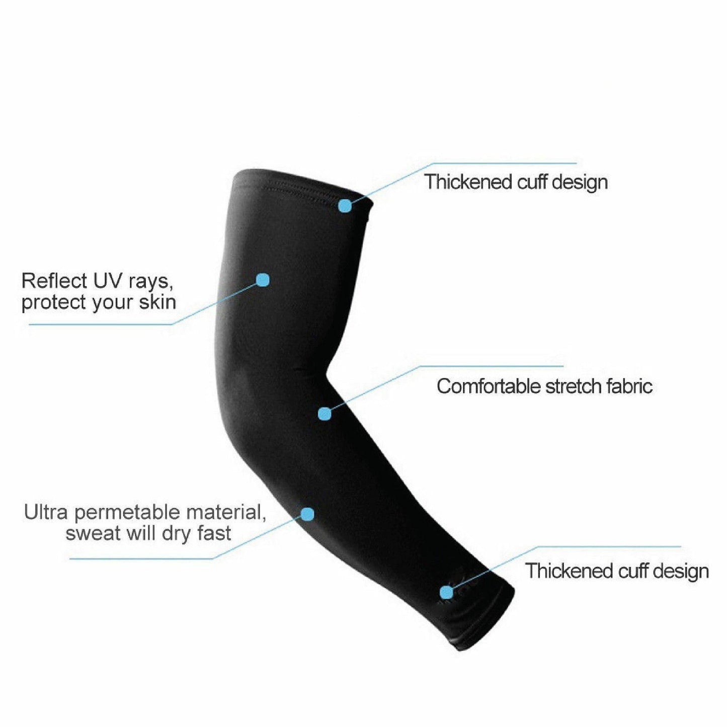 3 Pairs Sport Compression Arm Sleeves for Cooling and Protection