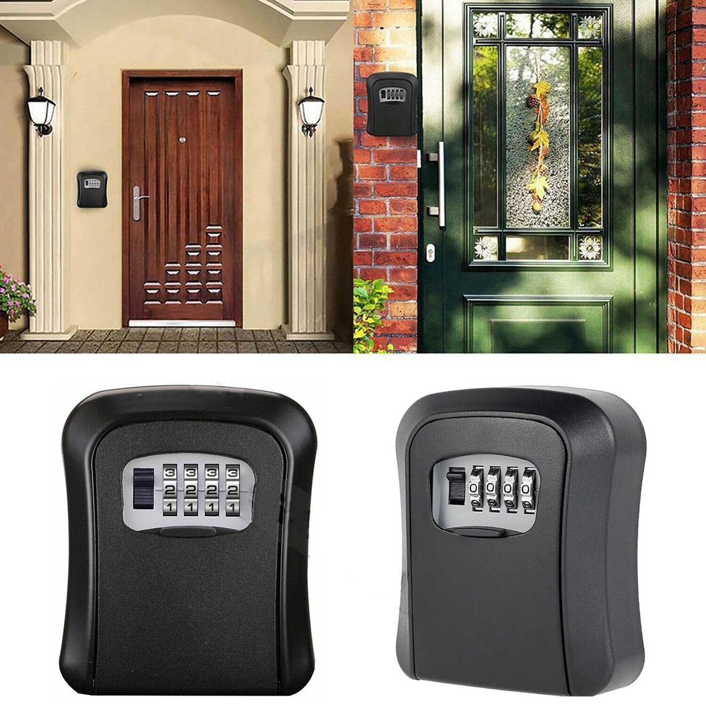 Outdoor Home Security Wall Mounted Key Safe with Combination Lock
