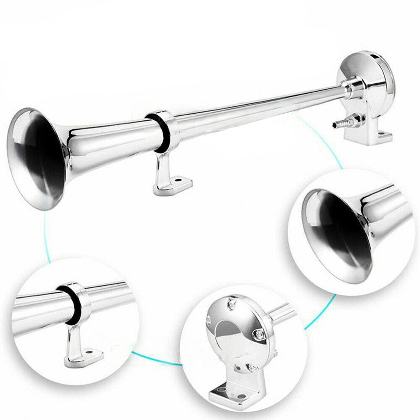 Single Trumpet Air Horn Kit for Truck Mega Train Compressor