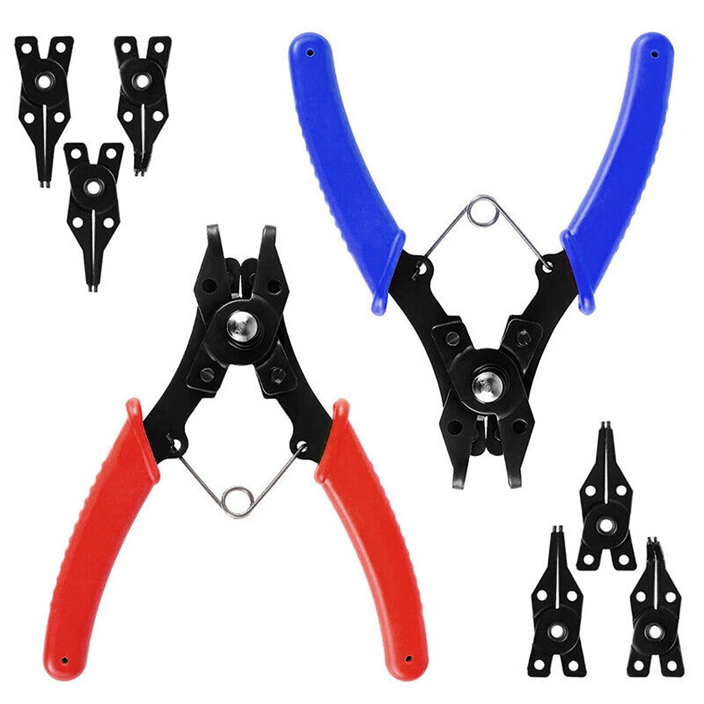 Versatile 4-in-1 Spring Release Circlip Pliers Set for Multiple Uses