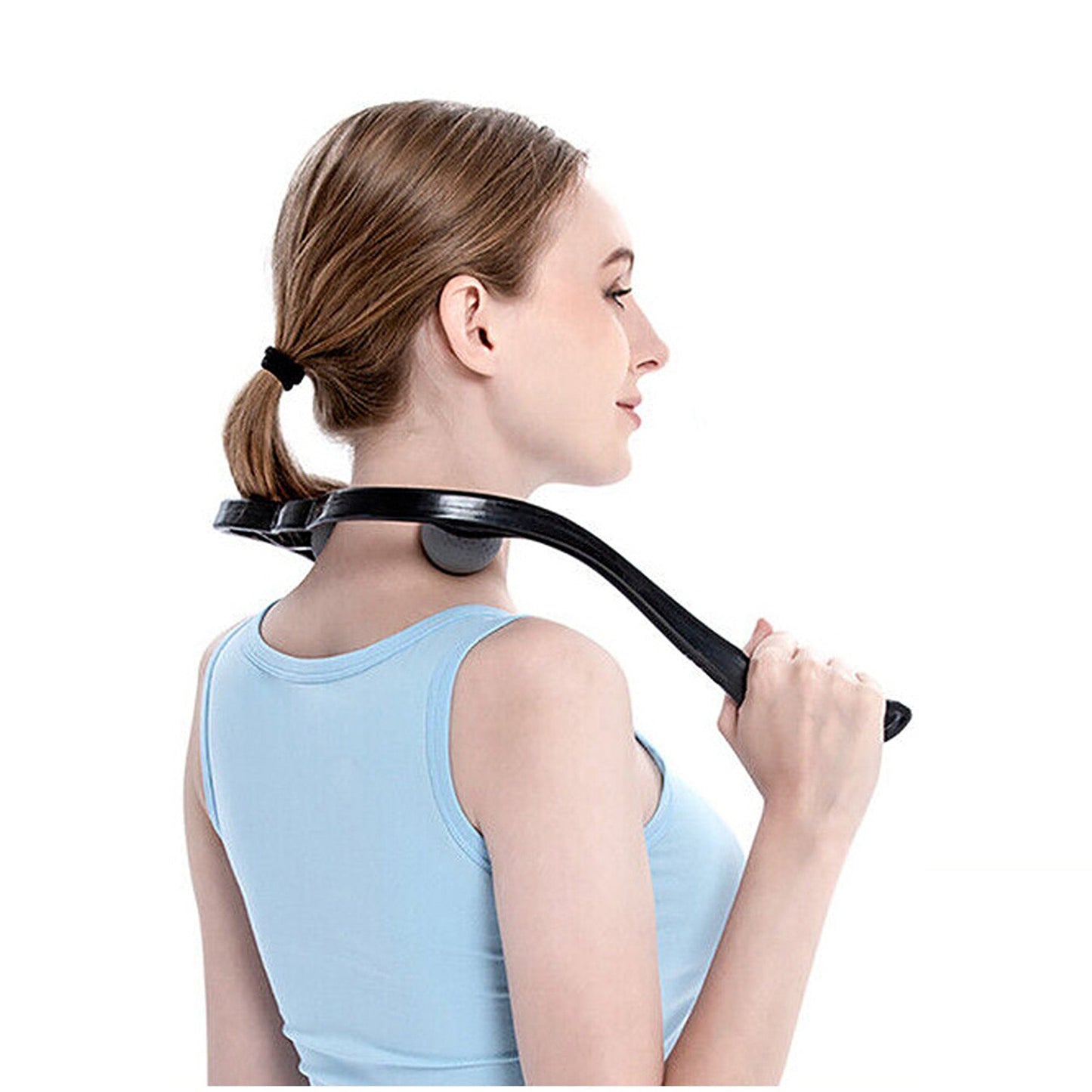 Dual Trigger Point Neck Shoulder Massager Hand Roller for Pressure Relief