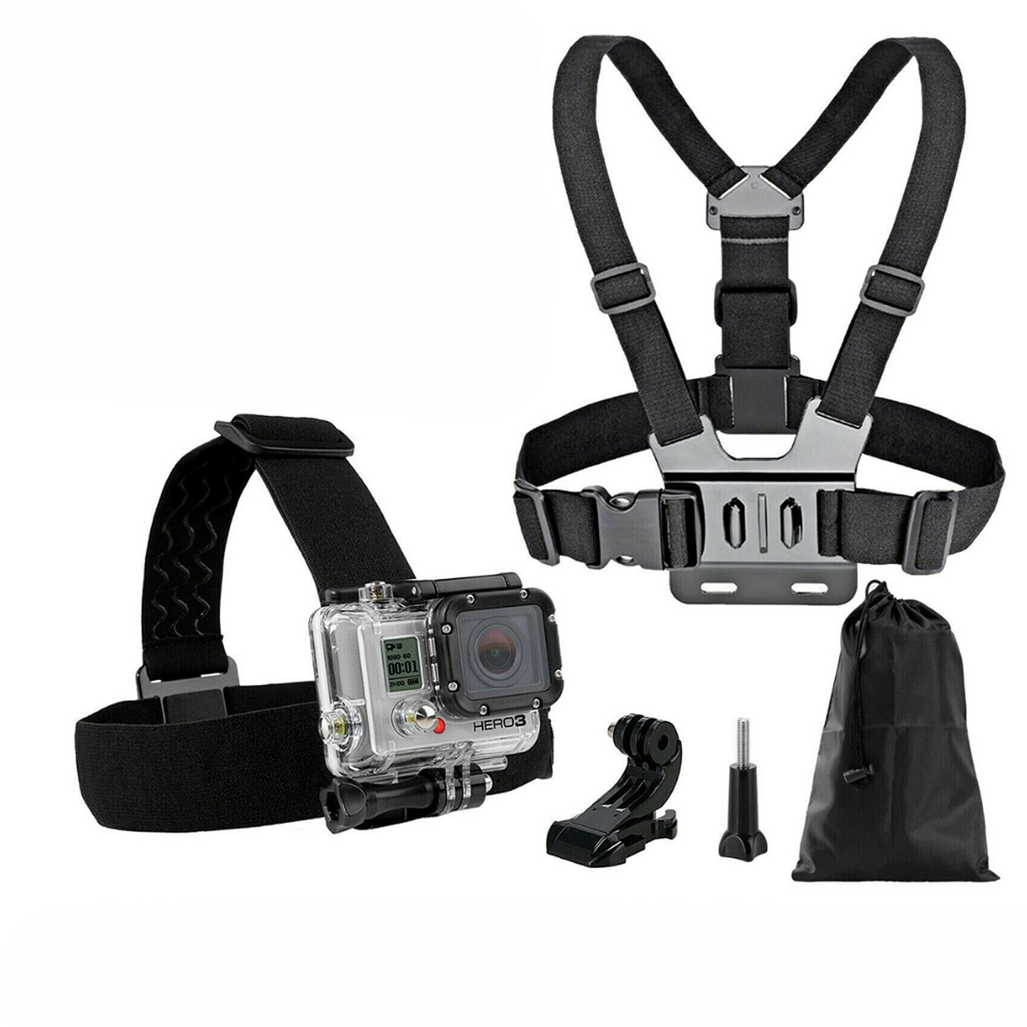 GoPro Chesty Accessories Chest Harness Head Helmet Strap Mount