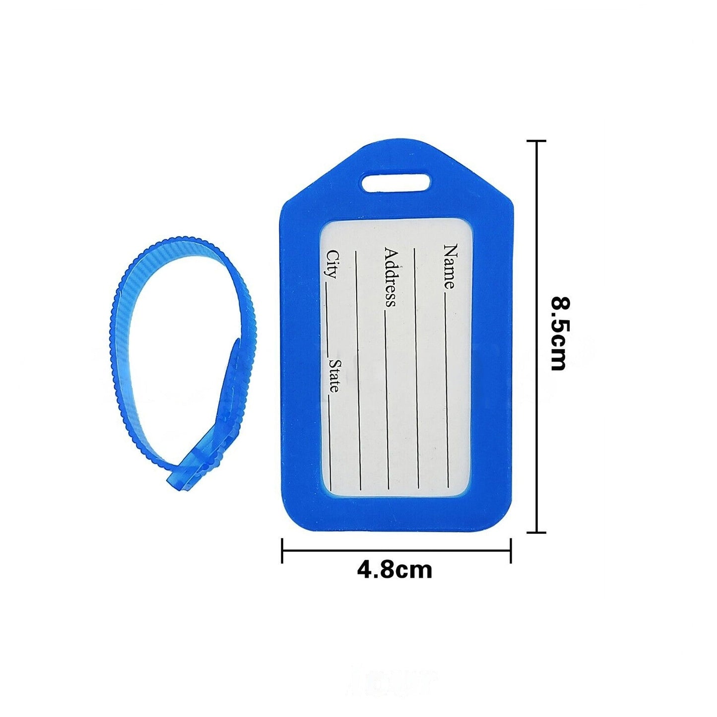 Plastic Luggage ID Travel Tag for Backpack Handbag with Address Label
