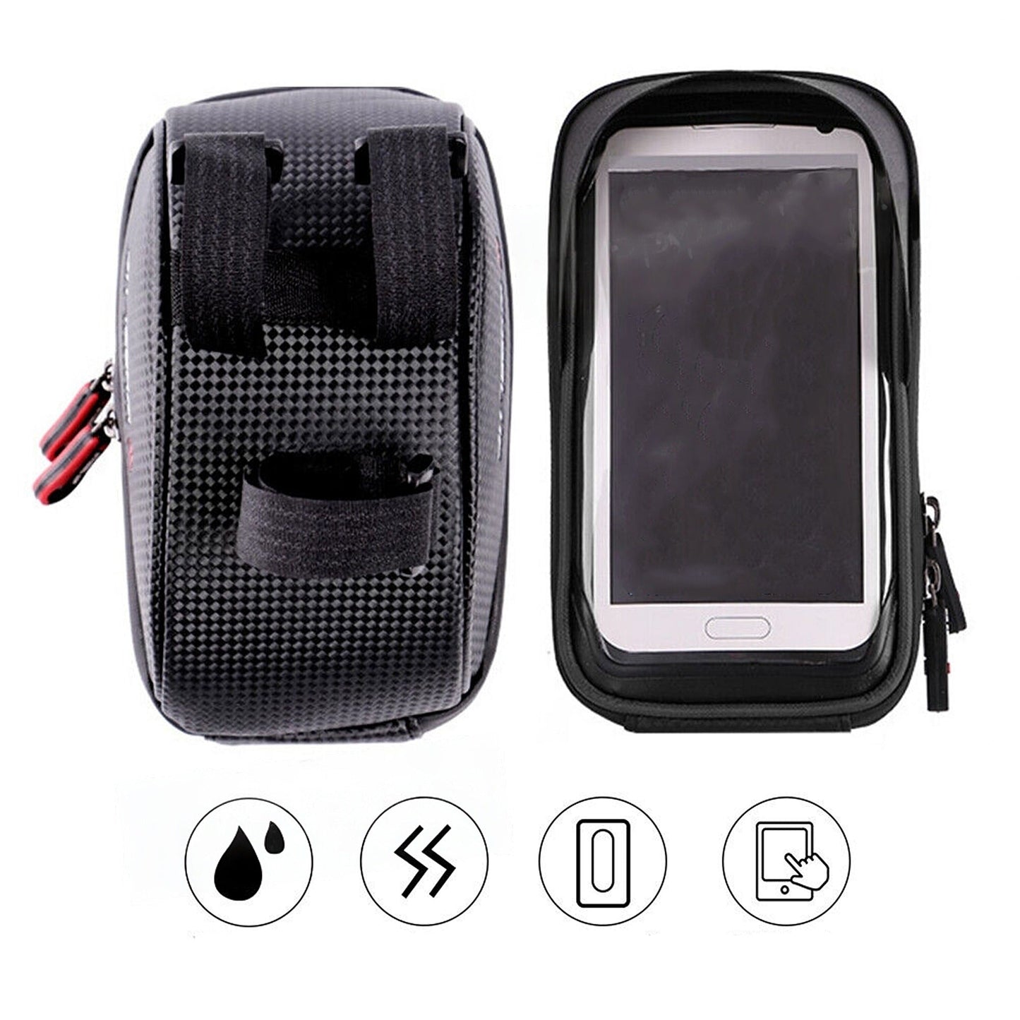Bicycle Bike Mobile Phone Front Frame Pannier Pouch Tube Bag Accessories