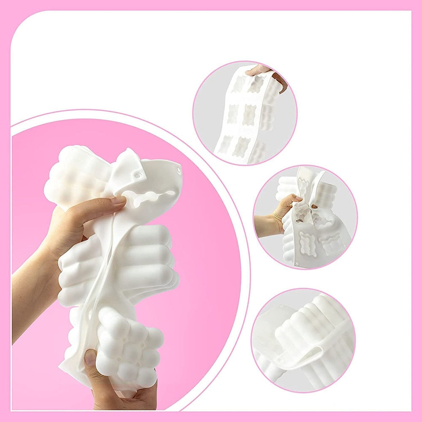6 Cavity 3D Cube Candle Silicone Mould for Wax and Plaster