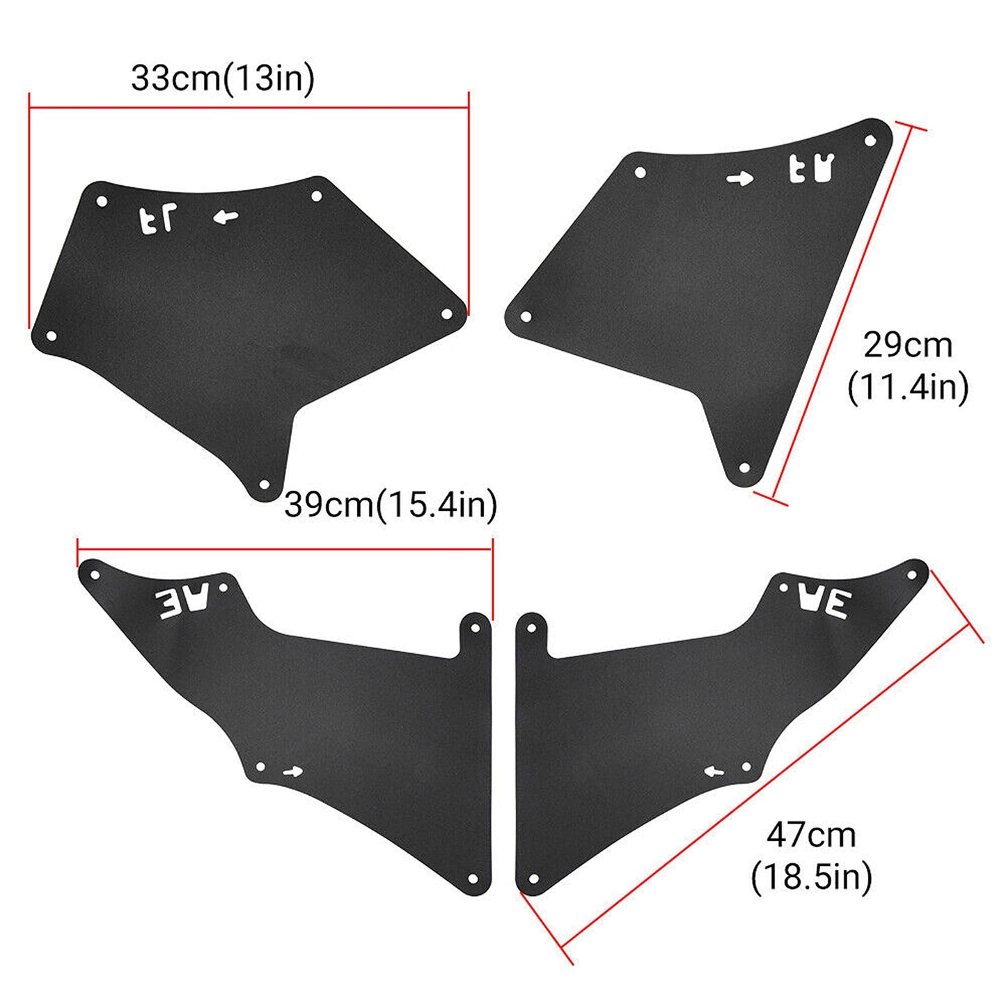 4pcs Mudflaps Splash Guard Set for Toyota Land Cruiser Prado 120 150 Series