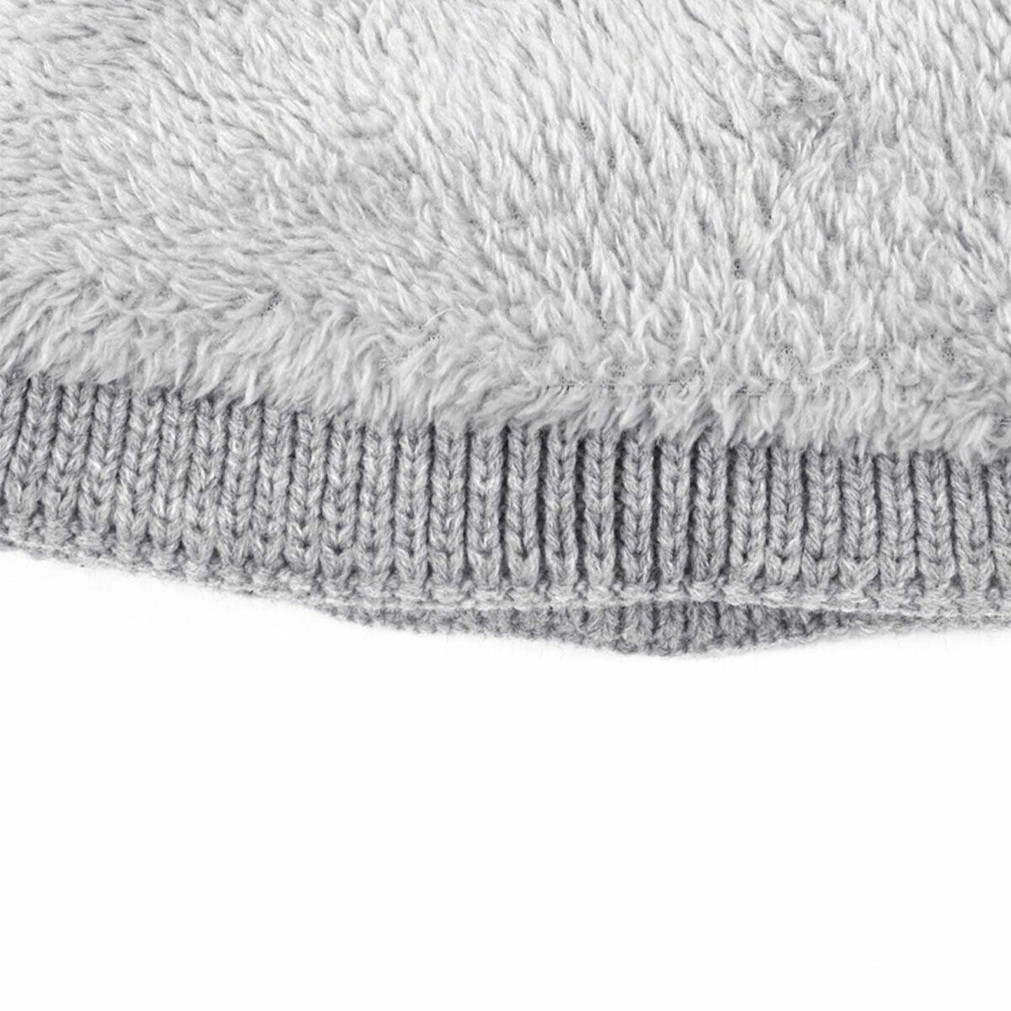 Chunky Beanie Hat for Men and Women Winter Warm Windproof Woolen Knitted Skull Cap