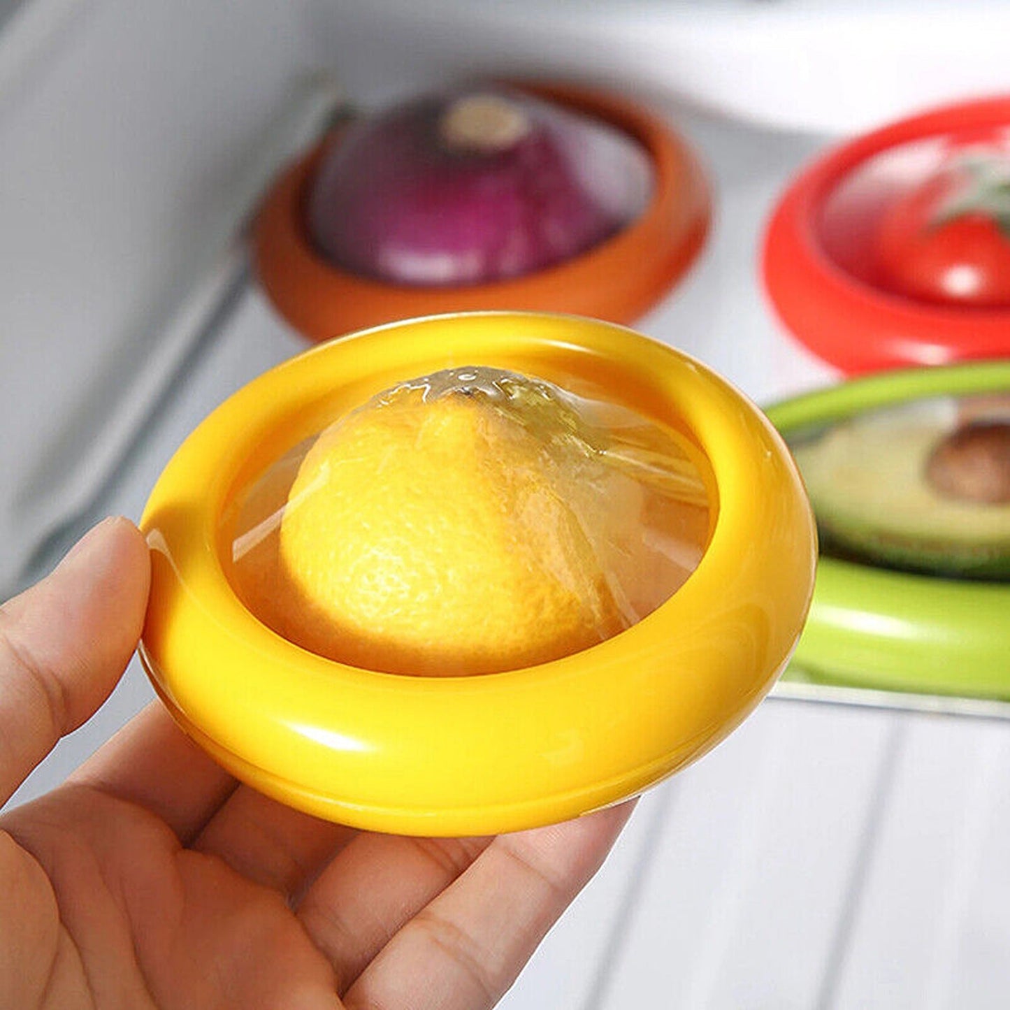 4pc Set of Fruit and Vegetable Shaped Food Storage Containers