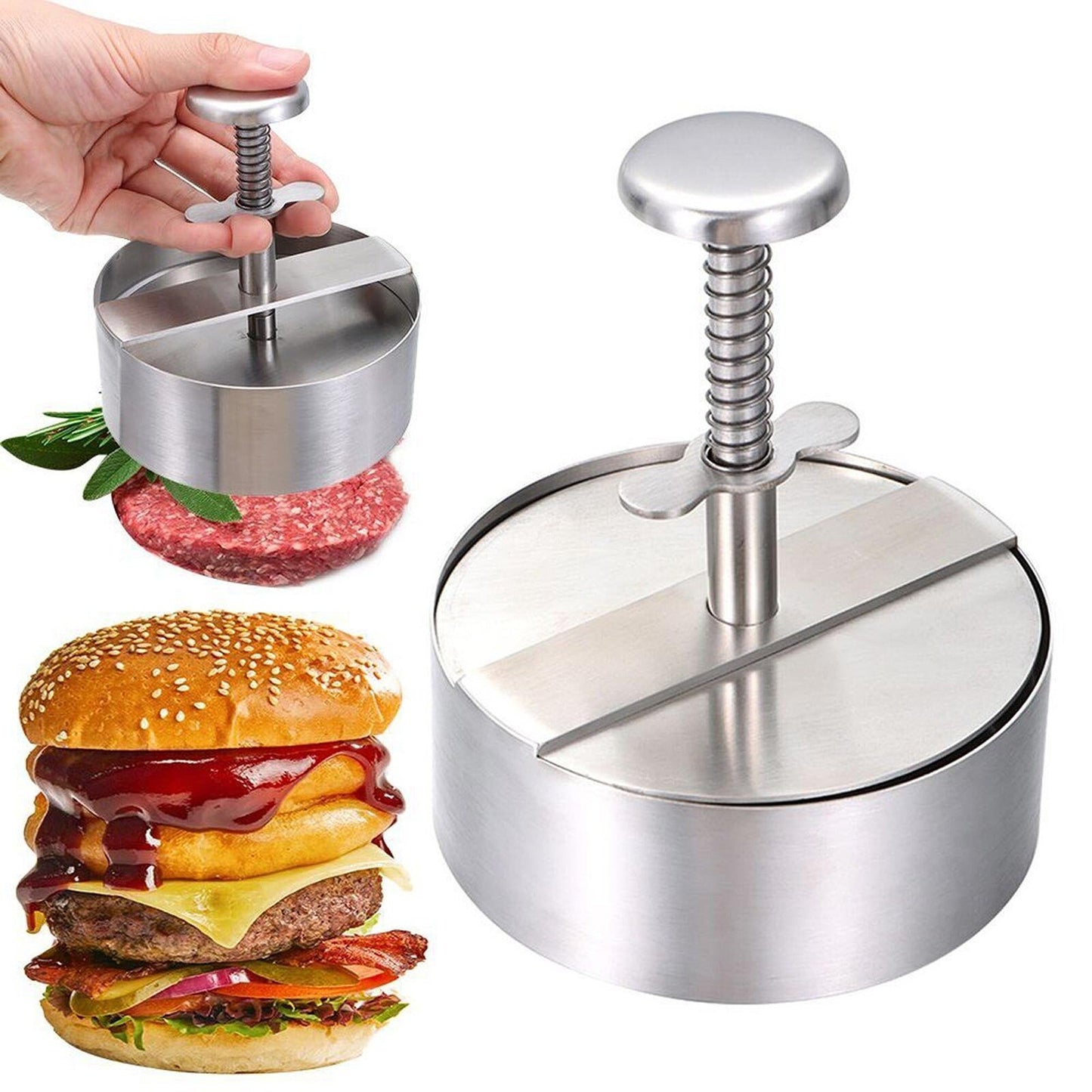 Non-Stick Hamburger Patty Maker Press for Beef Meat Cooking