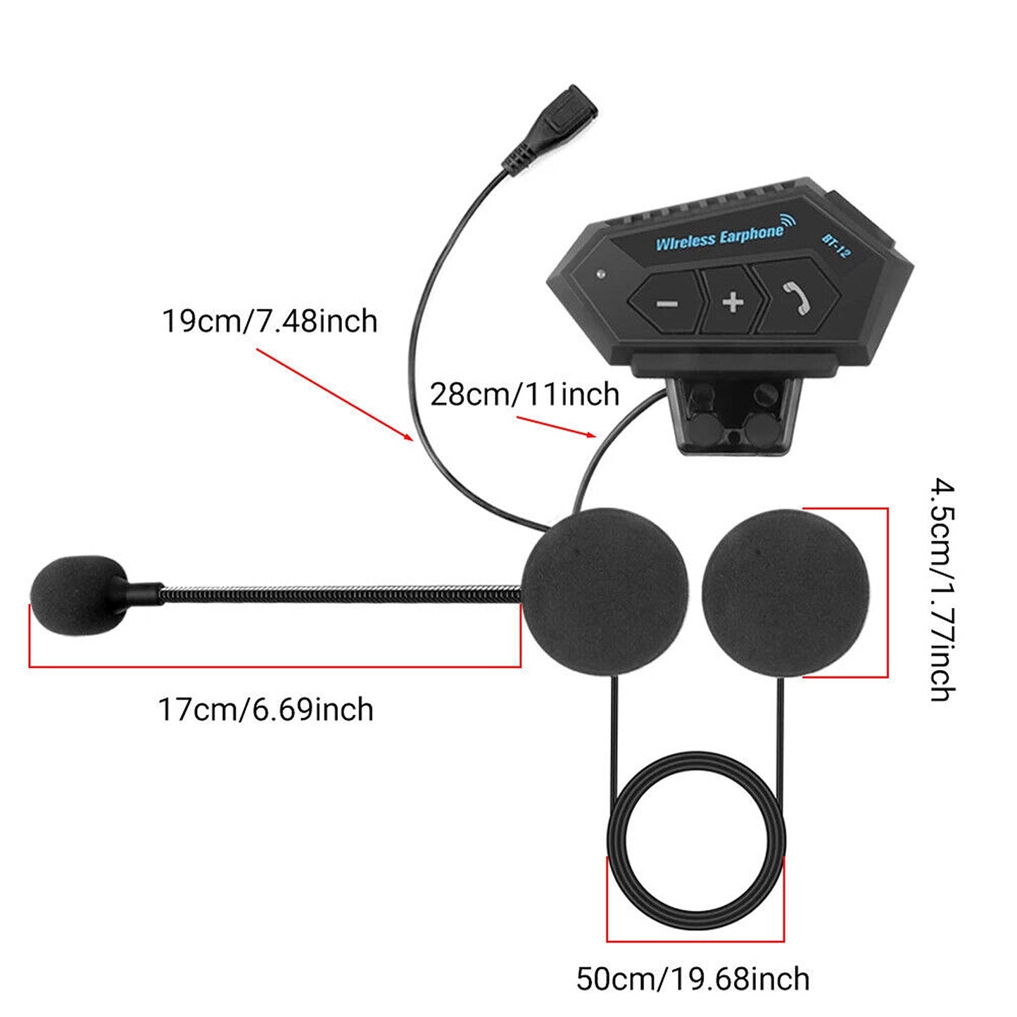 Motorcycle Helmet Bluetooth Headset for Hands-Free Communication