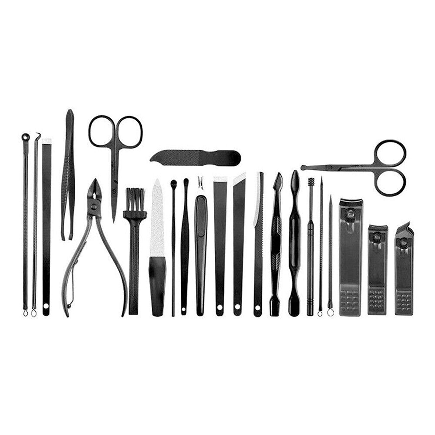 Complete Pedicure Manicure Set 24pcs Stainless Steel Grooming Kit