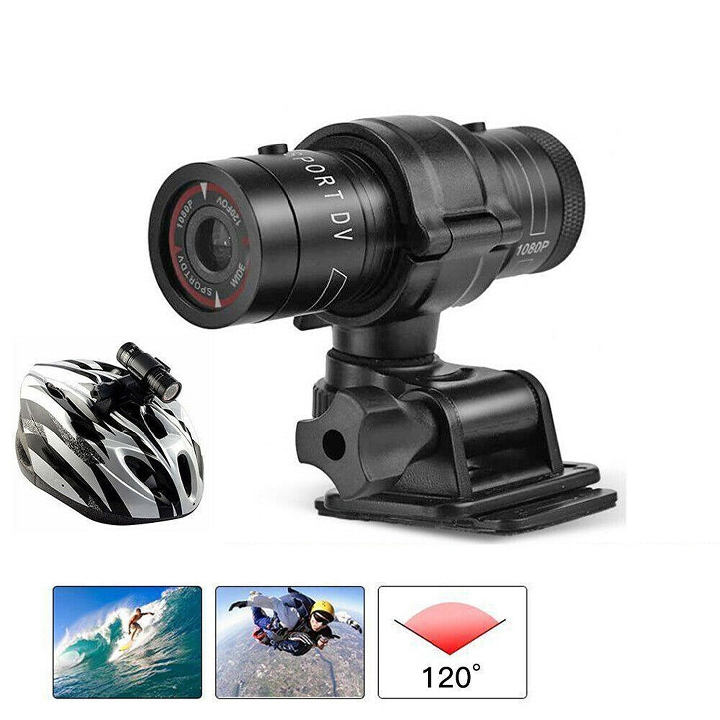 Full HD 1080P Motorcycle and Bicycle Helmet Action Camera